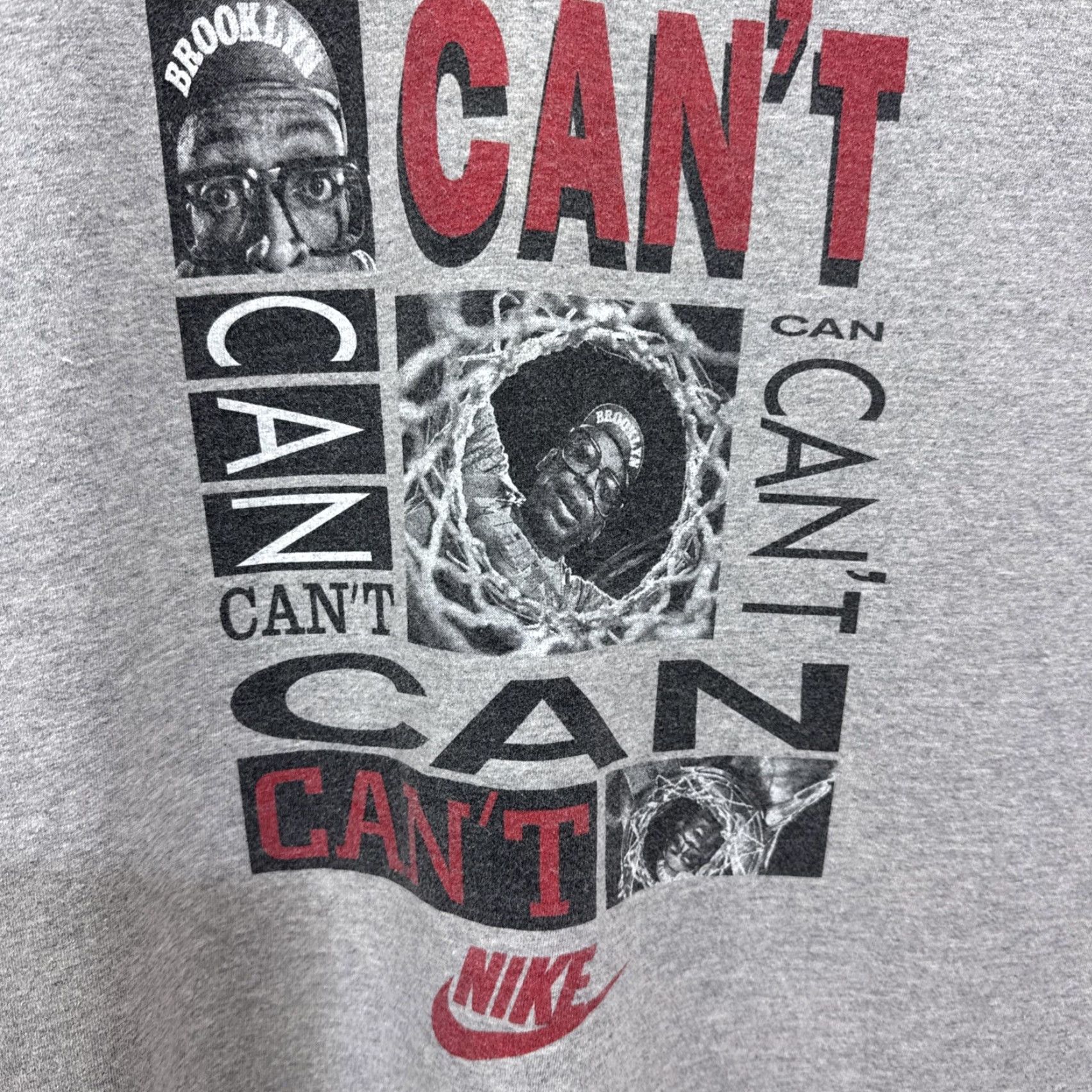 Nike VINTAGE Nike Spike Lee Big Face T-Shirt 2XL Grey Graphic Print 90s Mens Size US XXL / EU 58 / 5 - 7 Thumbnail