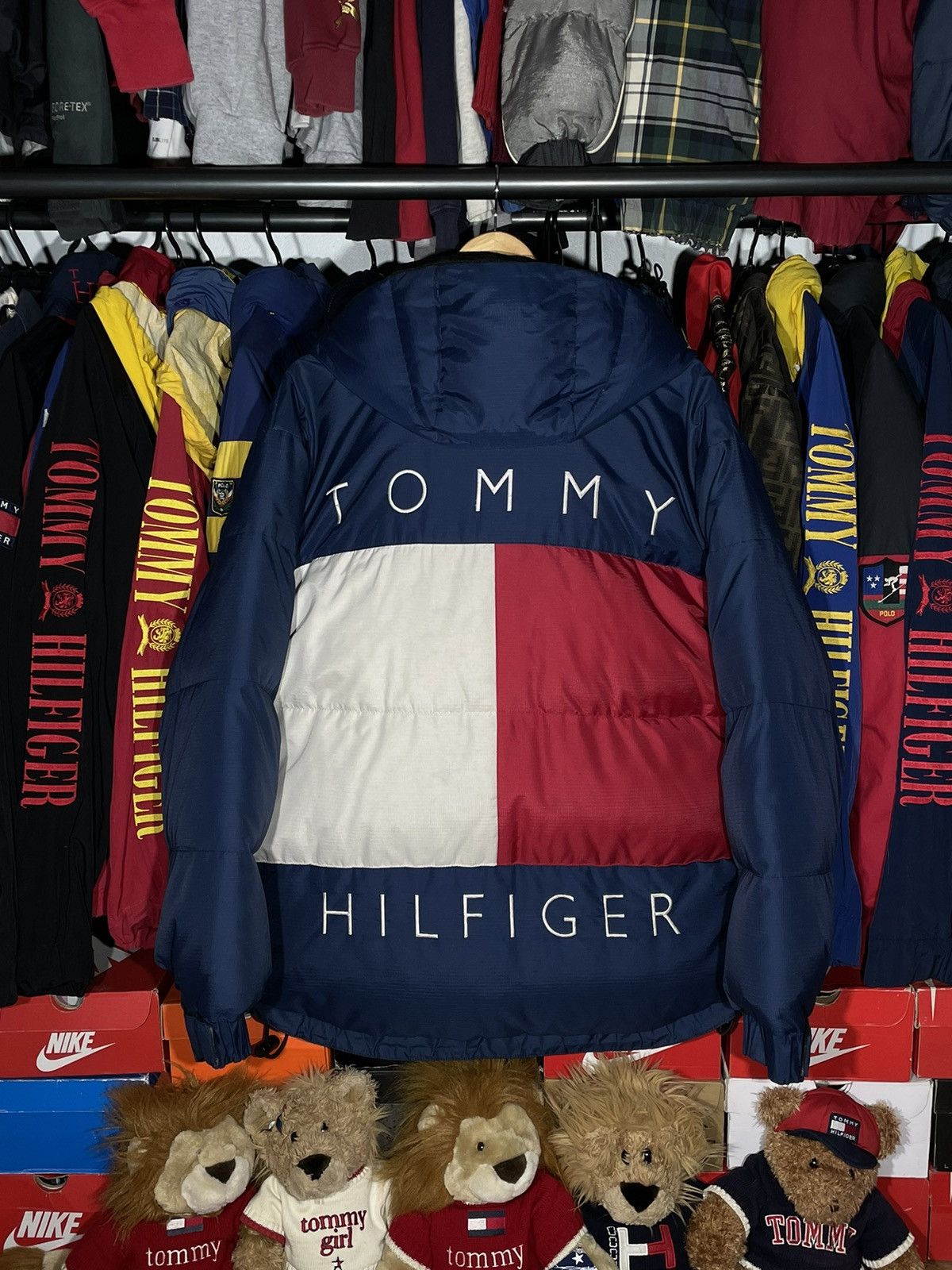 Tommy Hilfiger × Vintage Puffer Tommy Hilfiger Big Logo Flag Vintage 90’s Collection Size US L / EU 52-54 / 3 - 1 Thumbnail