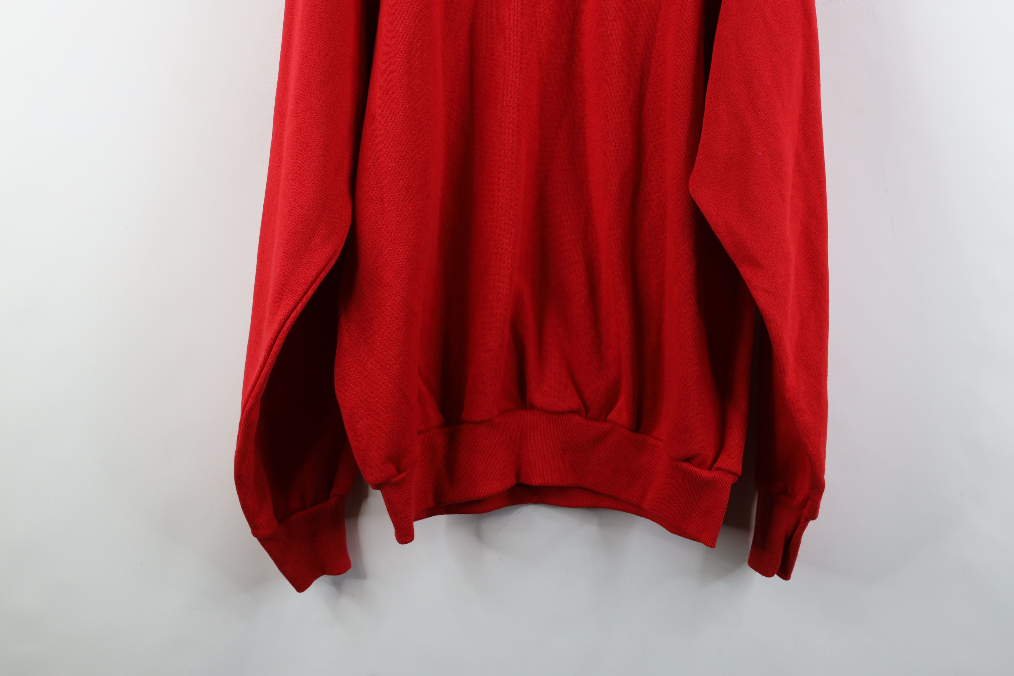 Vintage Vintage 90s Streetwear Raglan Crewneck Sweatshirt Red USA Size US L / EU 52-54 / 3 - 11 Thumbnail