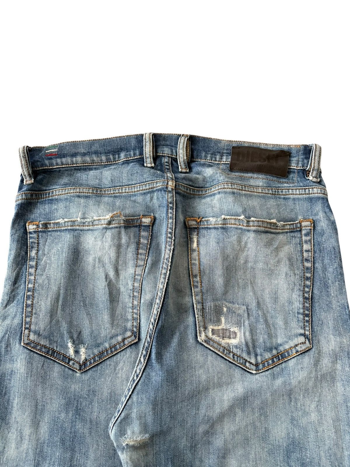 Diesel Vintage Italy Diesel D-Vider Distressed Patched Jeans Size US 30 / EU 46 - 4 Thumbnail