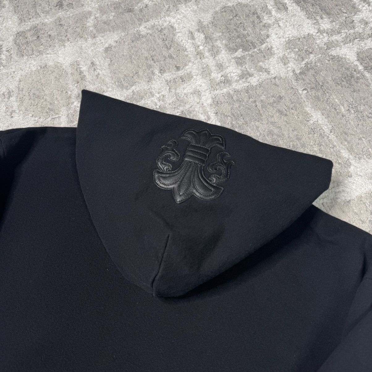Chrome Hearts Fleur leather patch hoodie Size US L / EU 52-54 / 3 - 8 Thumbnail