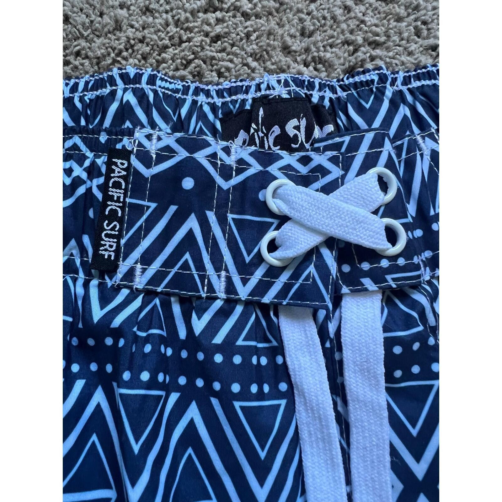 Other Pacific Surf Men XXL Swim Trunks Navy Blue Board Shorts Pink Size US 40 / EU 56 - 6 Thumbnail
