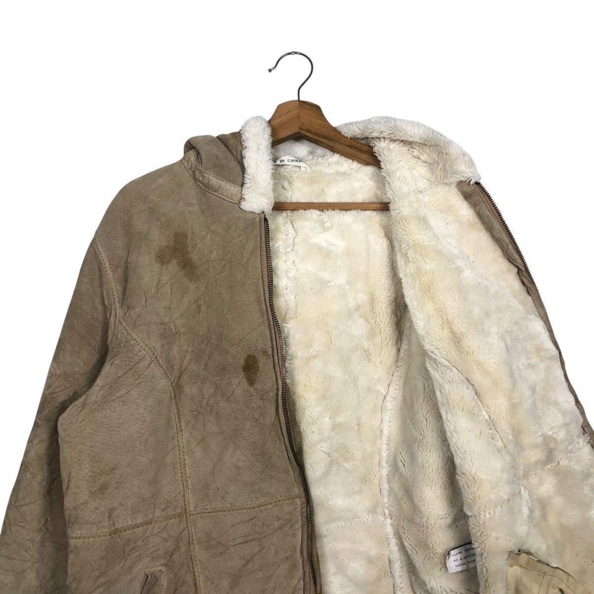 Vintage 🔥VINTAGE BIKER LEATHER JACKET MARVIN RICHARDS BLANKET HOODIE Size L / US 10 / IT 46 - 15 Thumbnail