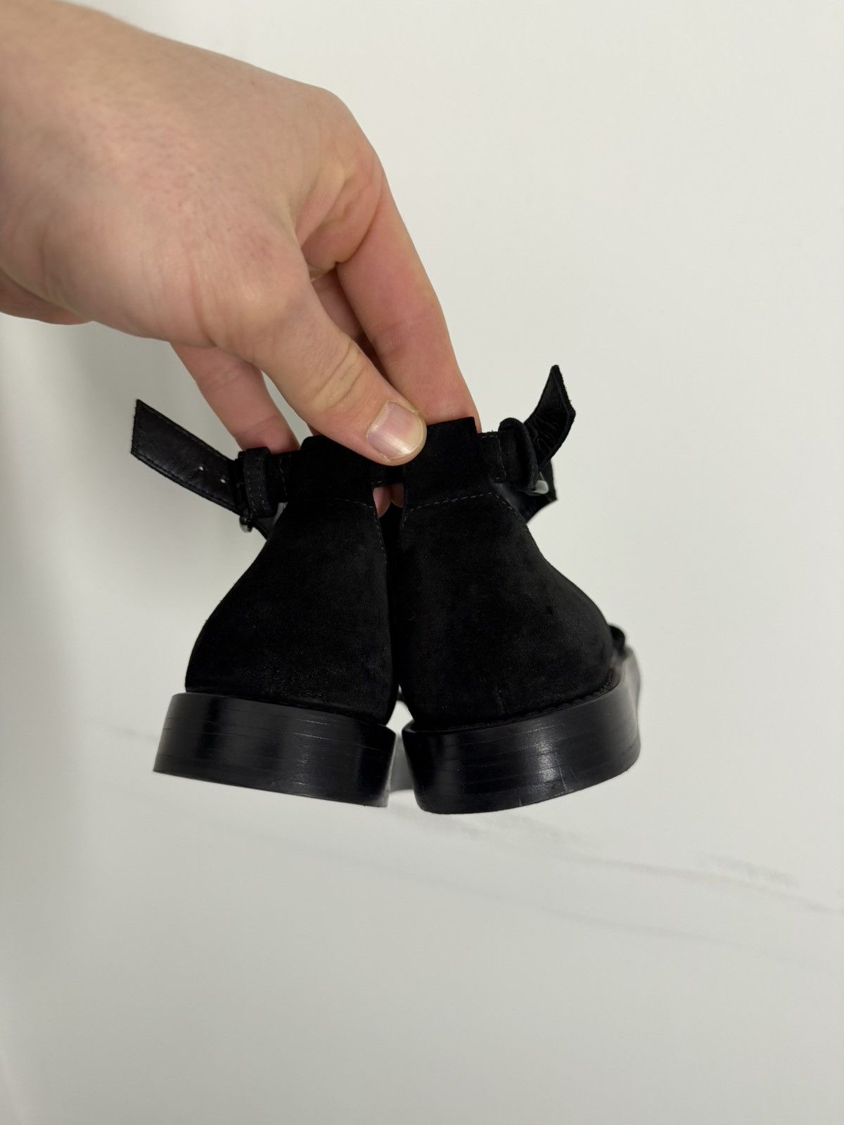 Ann Demeulemeester Ann Demeulemeester Velour Leather Sandals Size US 7 / IT 37 - 5 Thumbnail