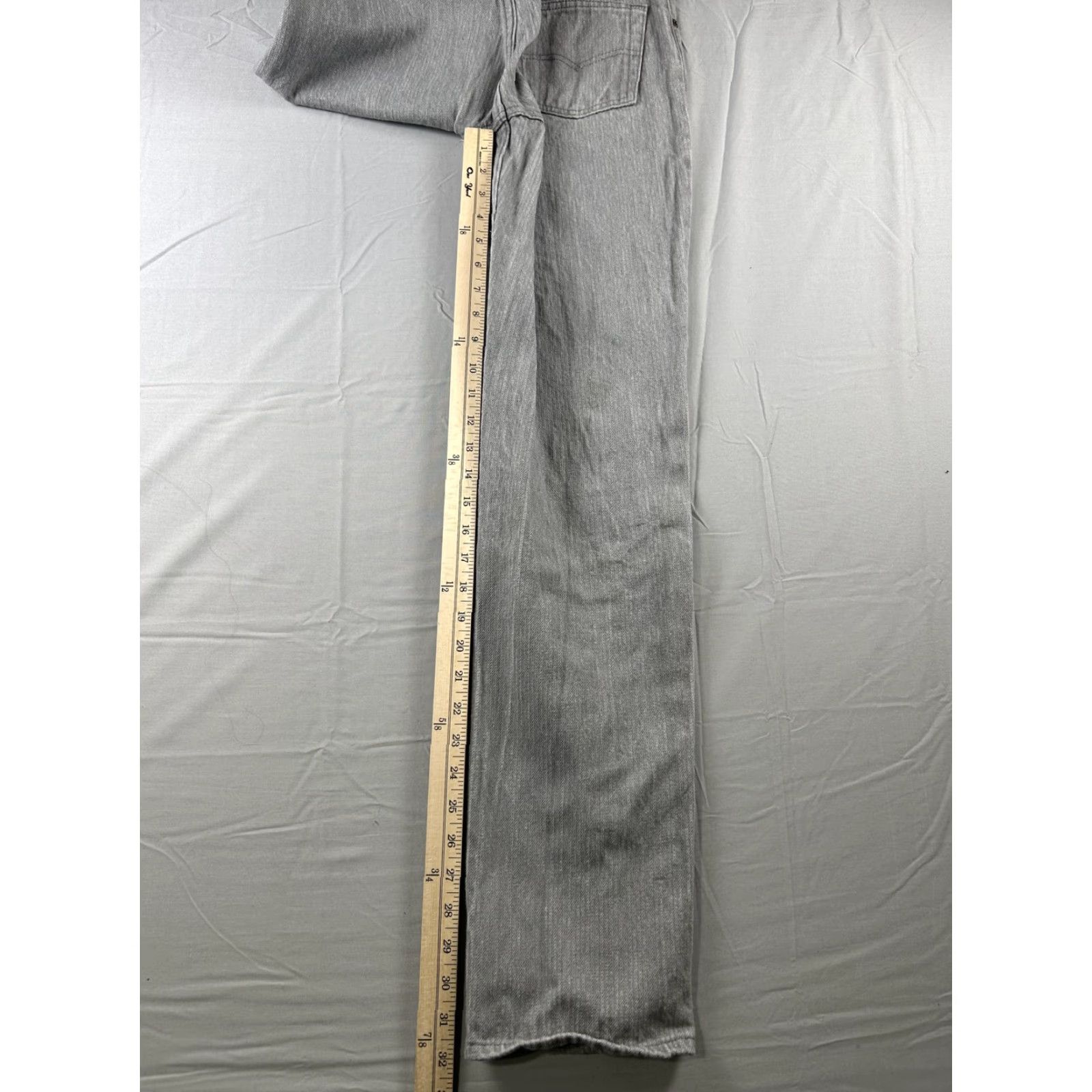 Levi's VINTAGE Levi's 501 Jeans Womens 27x32 Gray High Rise Straight 13 Size 34" / US 12 / IT 48 - 5 Thumbnail