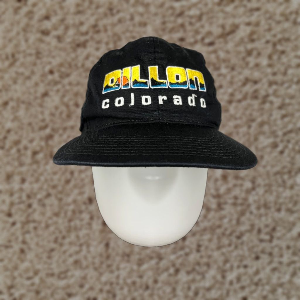Vintage VINTAGE? No, it's a Youngan Hat Co Snapback Hat Black 100% Cotton Twill Ski Logo Cap One Size Men Adjustable Adult Black Logo Ski Hat Size ONE SIZE - 1 Thumbnail
