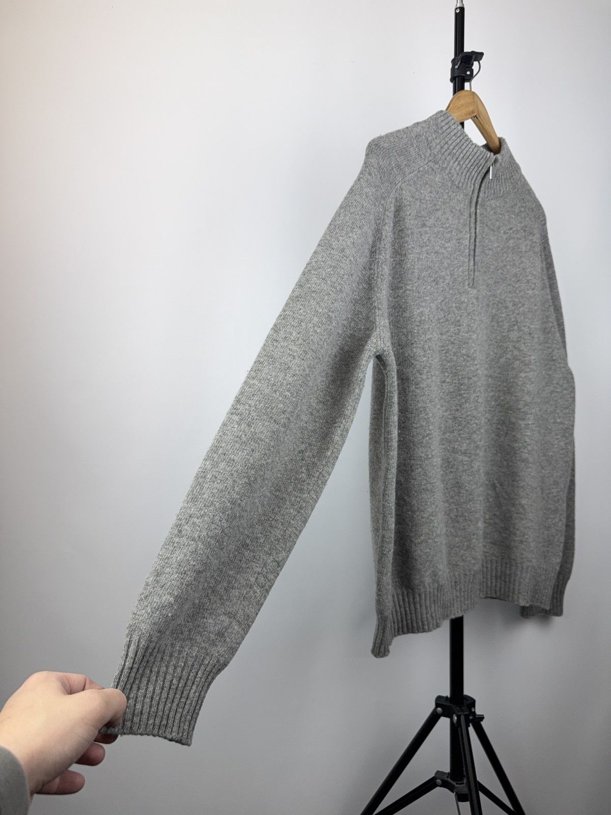 Designer Falconeri 100% Wool Sweater 1/3 zip neck made in Italy Size US XL / EU 56 / 4 - 3 Thumbnail