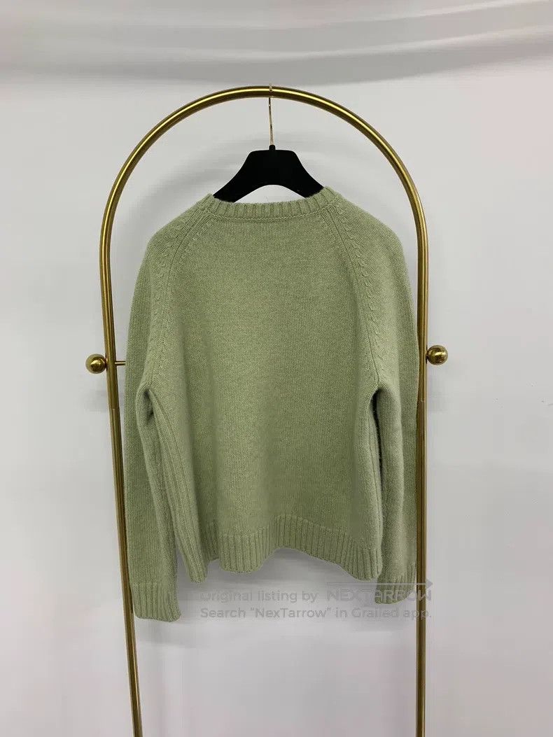 Loro Piana Loro Piana Baby cashmere saddle shoulder light green cashm Size S / US 4 / IT 40 - 3 Thumbnail