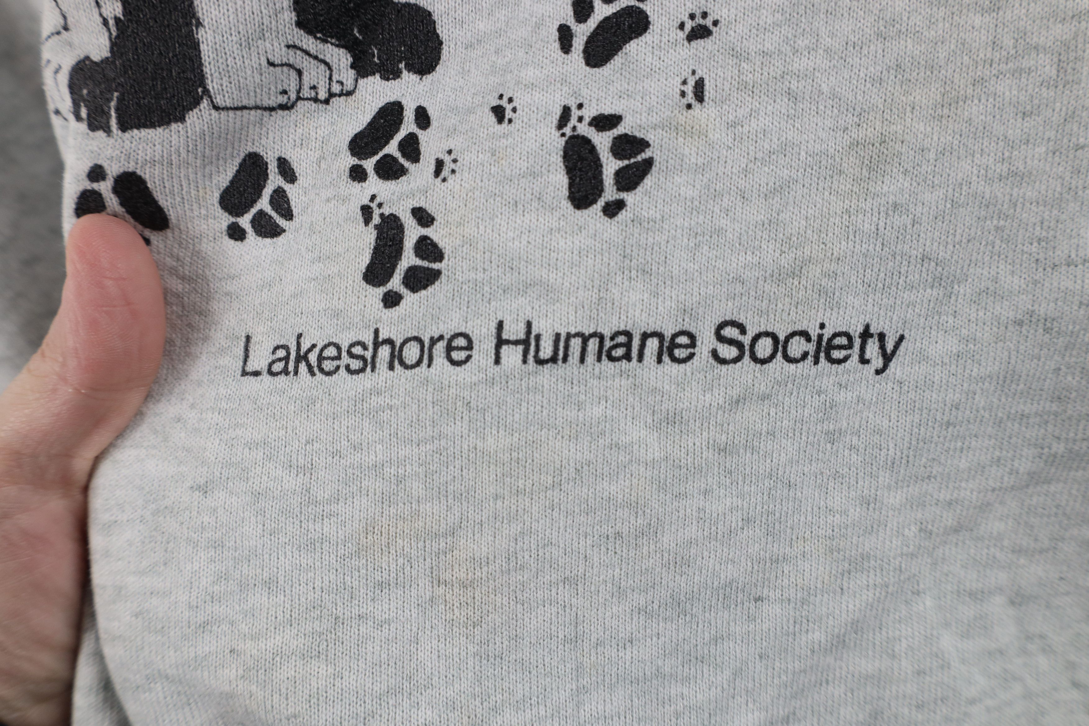 Vintage Vintage 90s Streetwear Humane Society Cat Dog Sweatshirt Size US XL / EU 56 / 4 - 7 Thumbnail