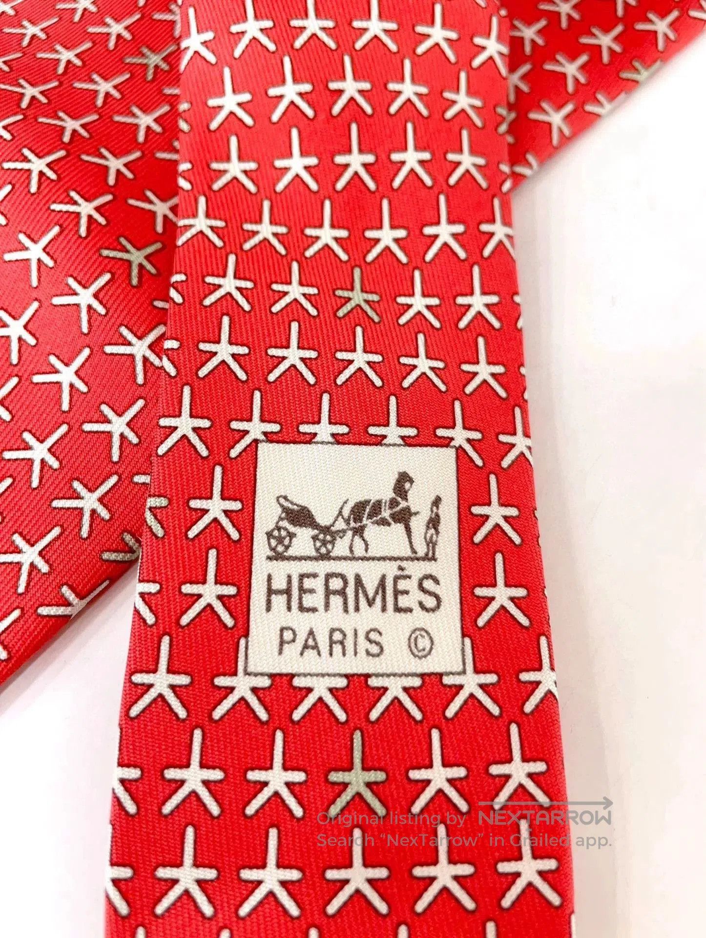 Hermes Hermes Limited Men's Silk Tie. Size ONE SIZE - 8 Thumbnail