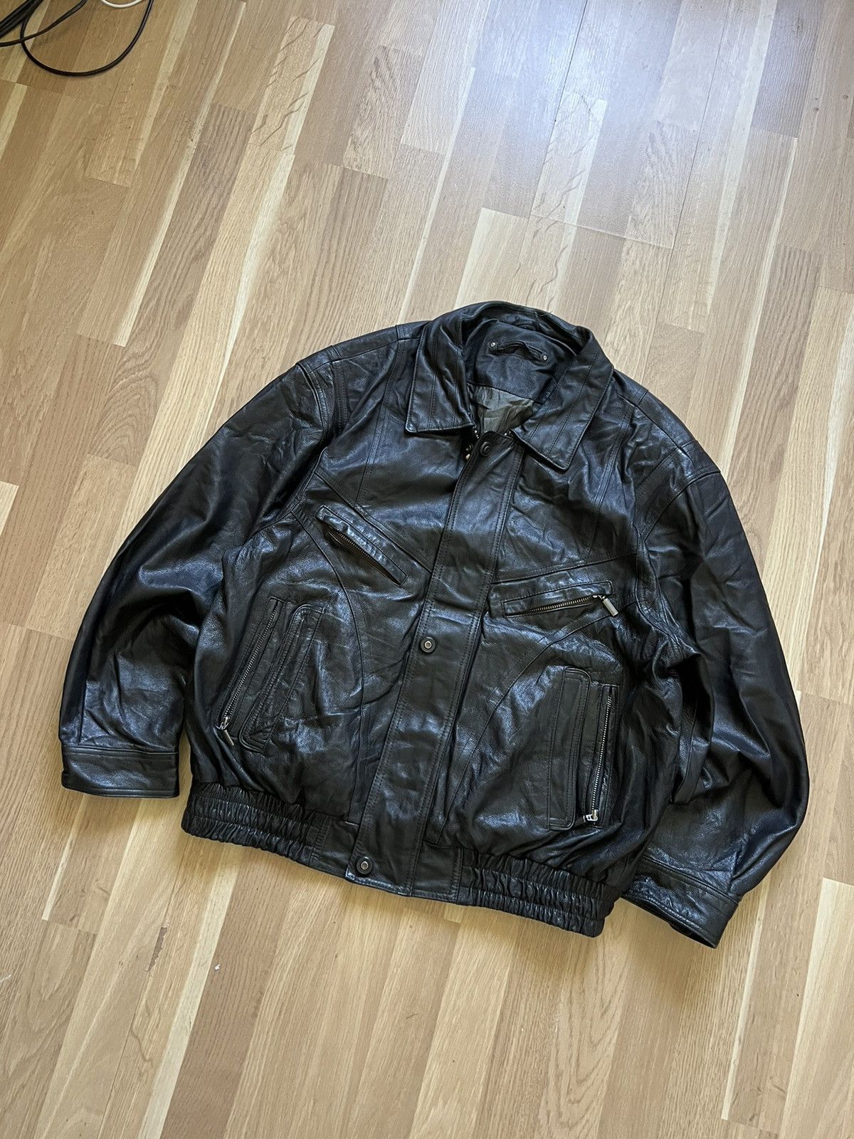 Vintage Vintage avant garde lgb style bomber leather jacket 90s Size US M / EU 48-50 / 2 - 2 Thumbnail