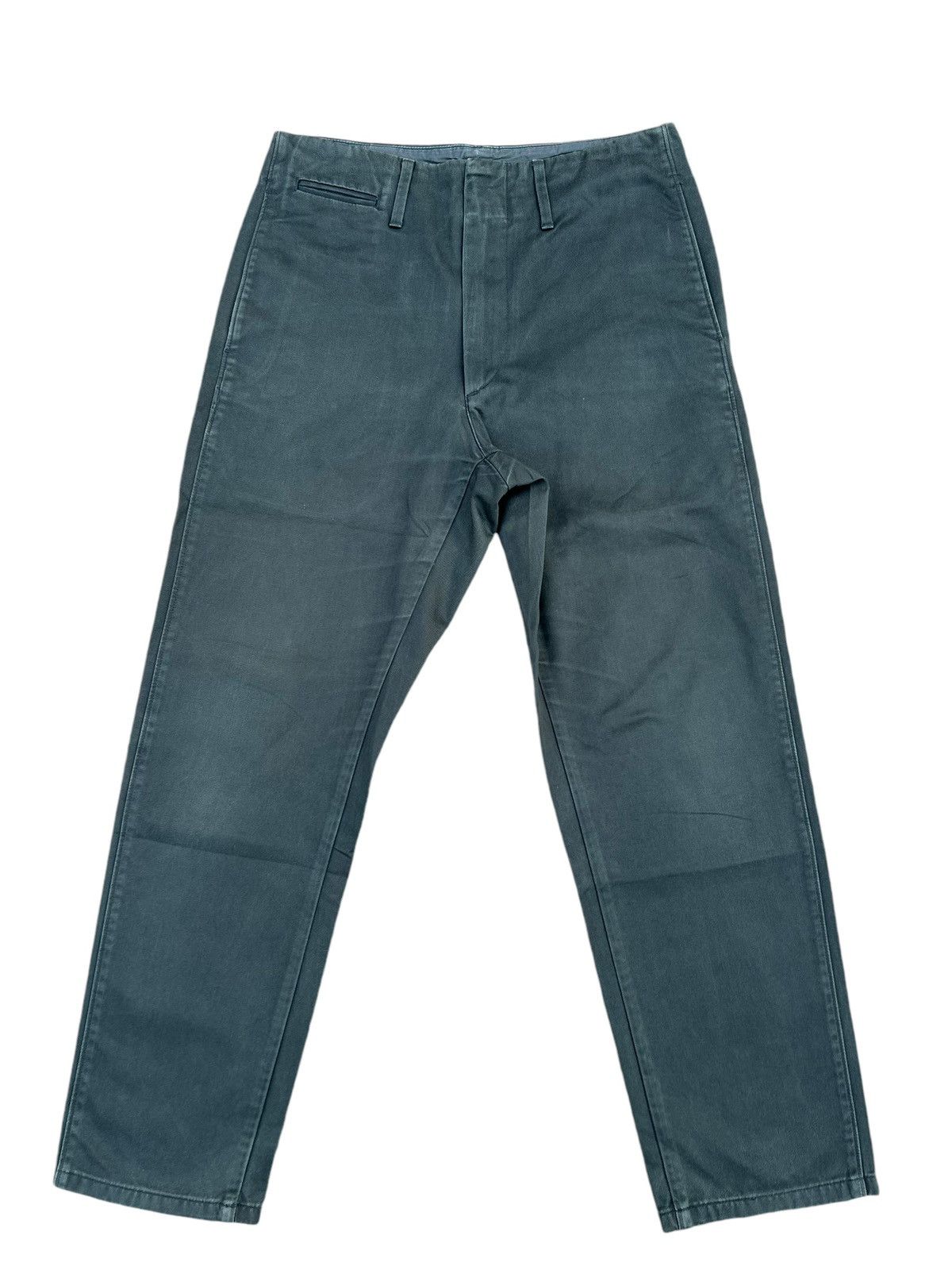 Lemaire Lemaire X Uniqlo Sun Fade Green Chinos Trouser Pant Cropped Size US 29 - 1 Thumbnail