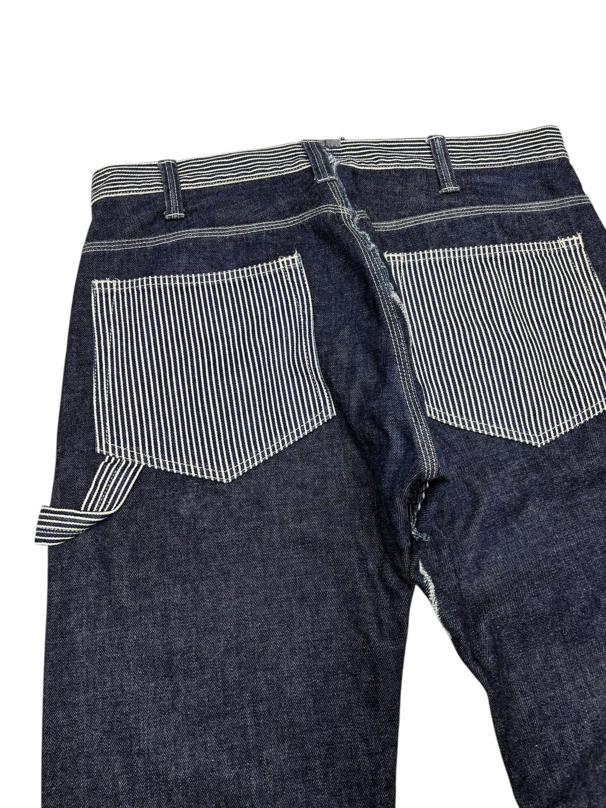 KOJIMA GENES 🔥KOJIMA GENES HICKORY STRIPE WORKWEAR BLUE JEANS Size US 36 / EU 52 - 10 Thumbnail