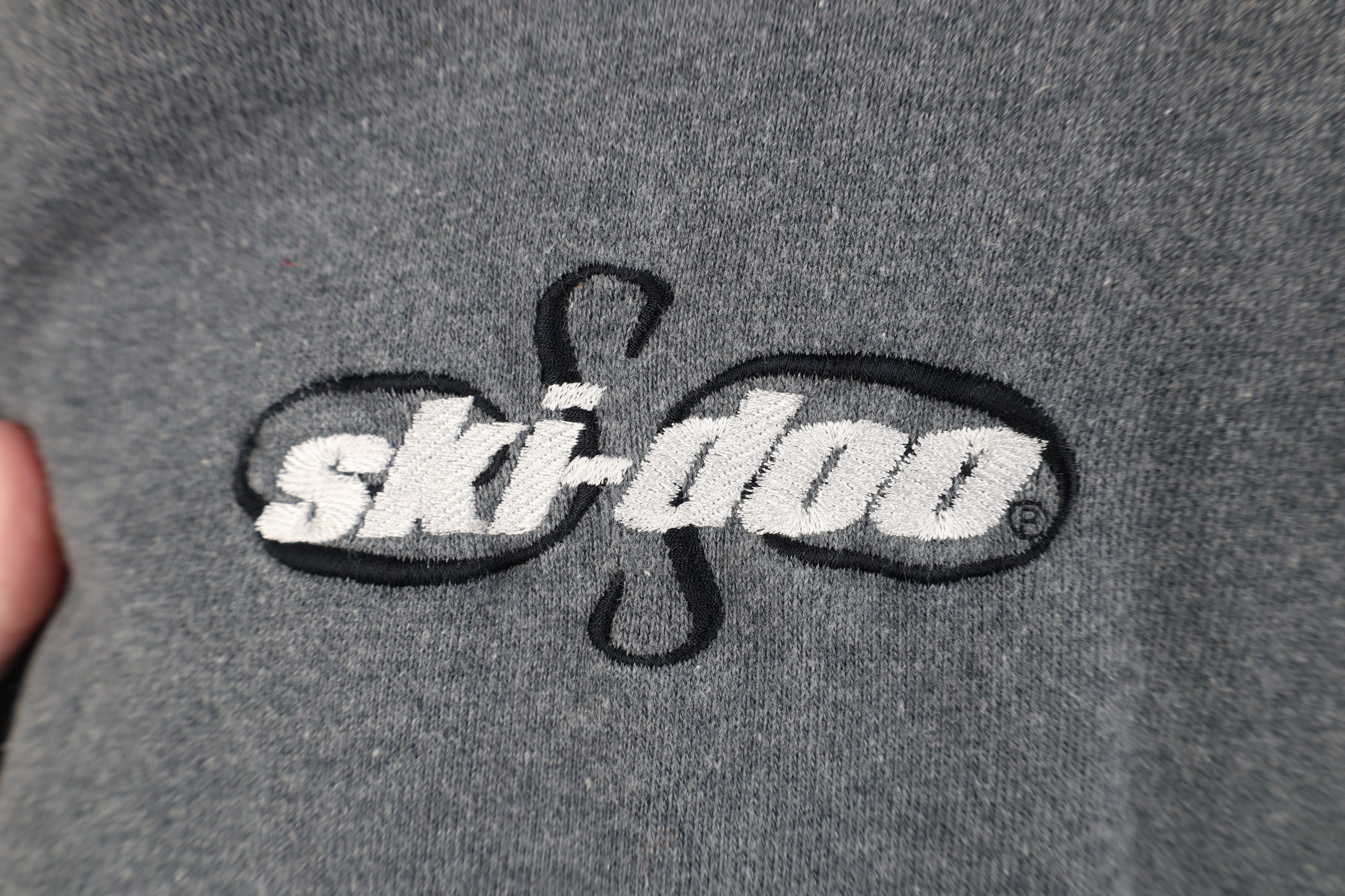 Vintage Vintage 90s Ski Doo Bombardier Ribbed Knit Sweatshirt Gray Size L / US 10 / IT 46 - 4 Thumbnail