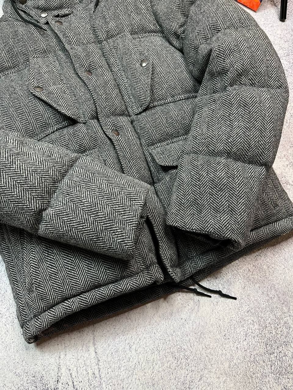 Moncler Moncler Gildas Herringbone Wool Down Puffer Jacket Size US L / EU 52-54 / 3 - 8 Thumbnail