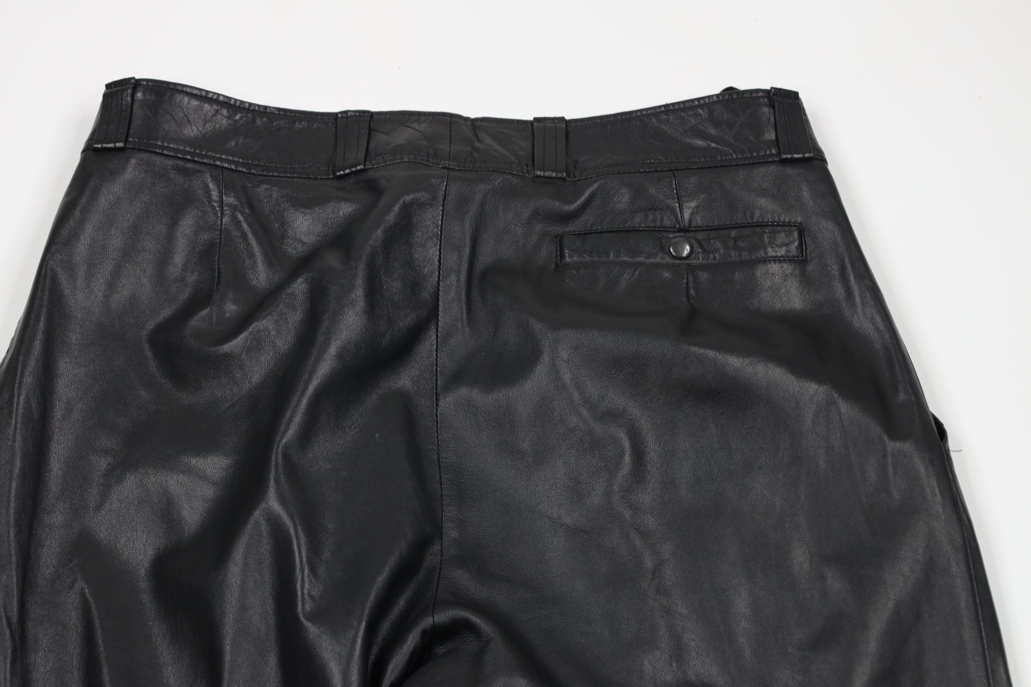 Vintage Vintage 80s 90s Michael Hoban Beach Leather Pants Black Size US 34 / EU 50 - 8 Thumbnail