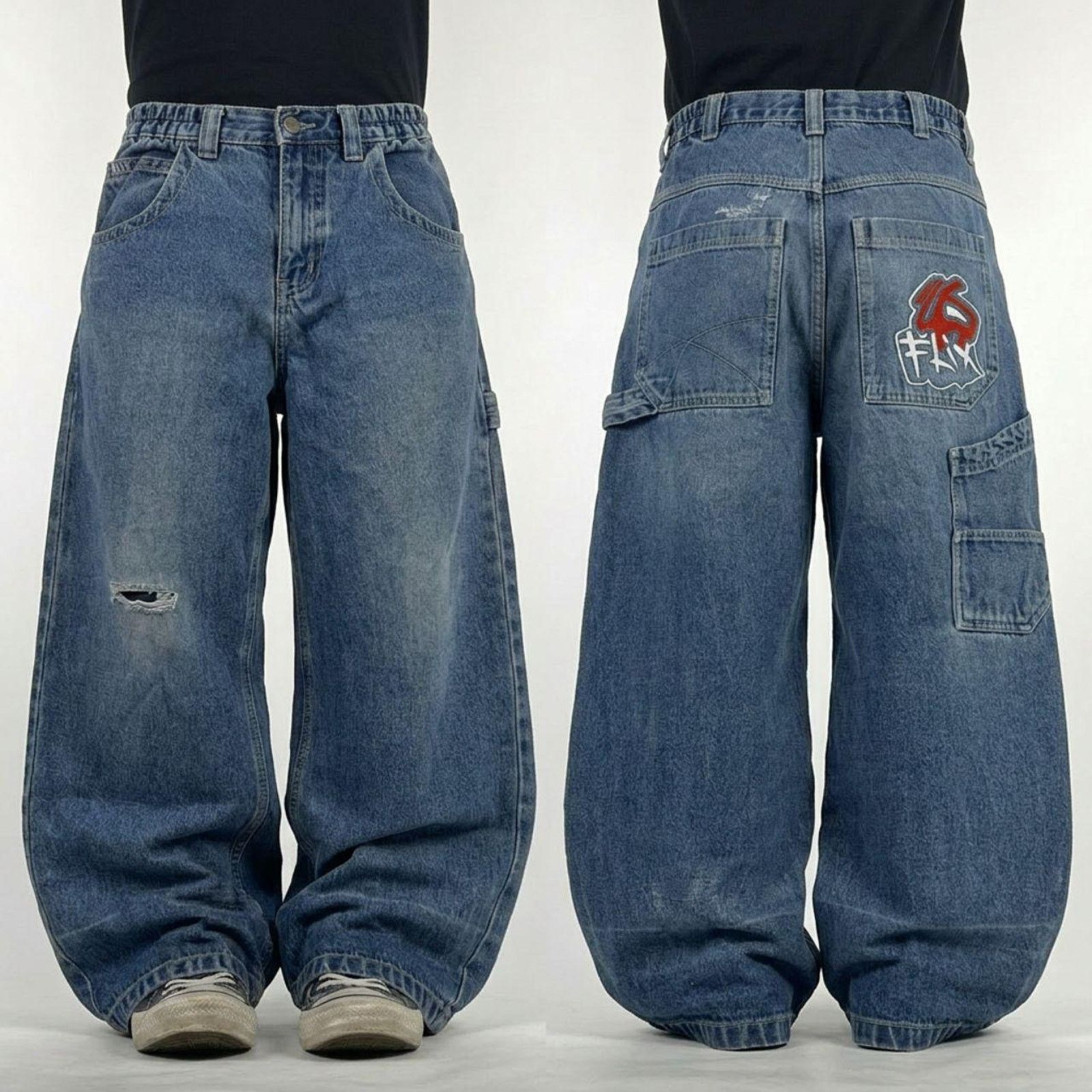 JNCO × Streetwear × Vintage Rare asf vintage y2k 30x30 JNCO Blue 