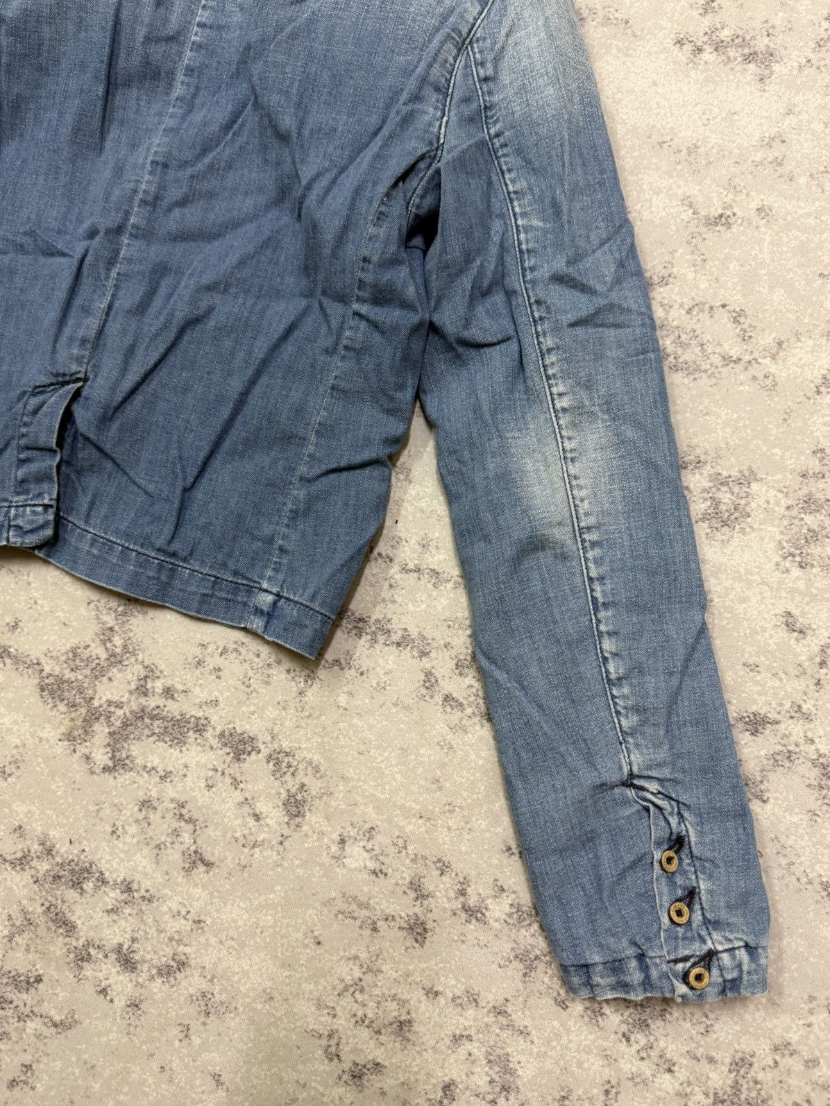 Tommy Hilfiger Tommy Hilfiger light wash denim blazer jacket patch pocket Size XS / US 0-2 / IT 36-38 - 15 Thumbnail