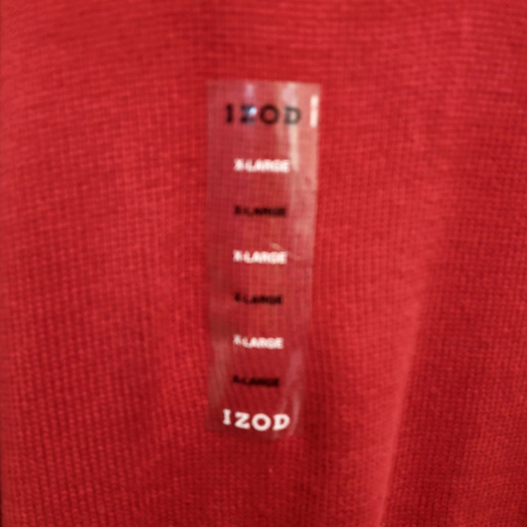Izod VINTAGE is not applicable; IZOD Sweater Mens XL Red Knit Cotton 1/4 Zip Pullover Long Sleeve Modern Classic Size US XL / EU 56 / 4 - 4 Thumbnail