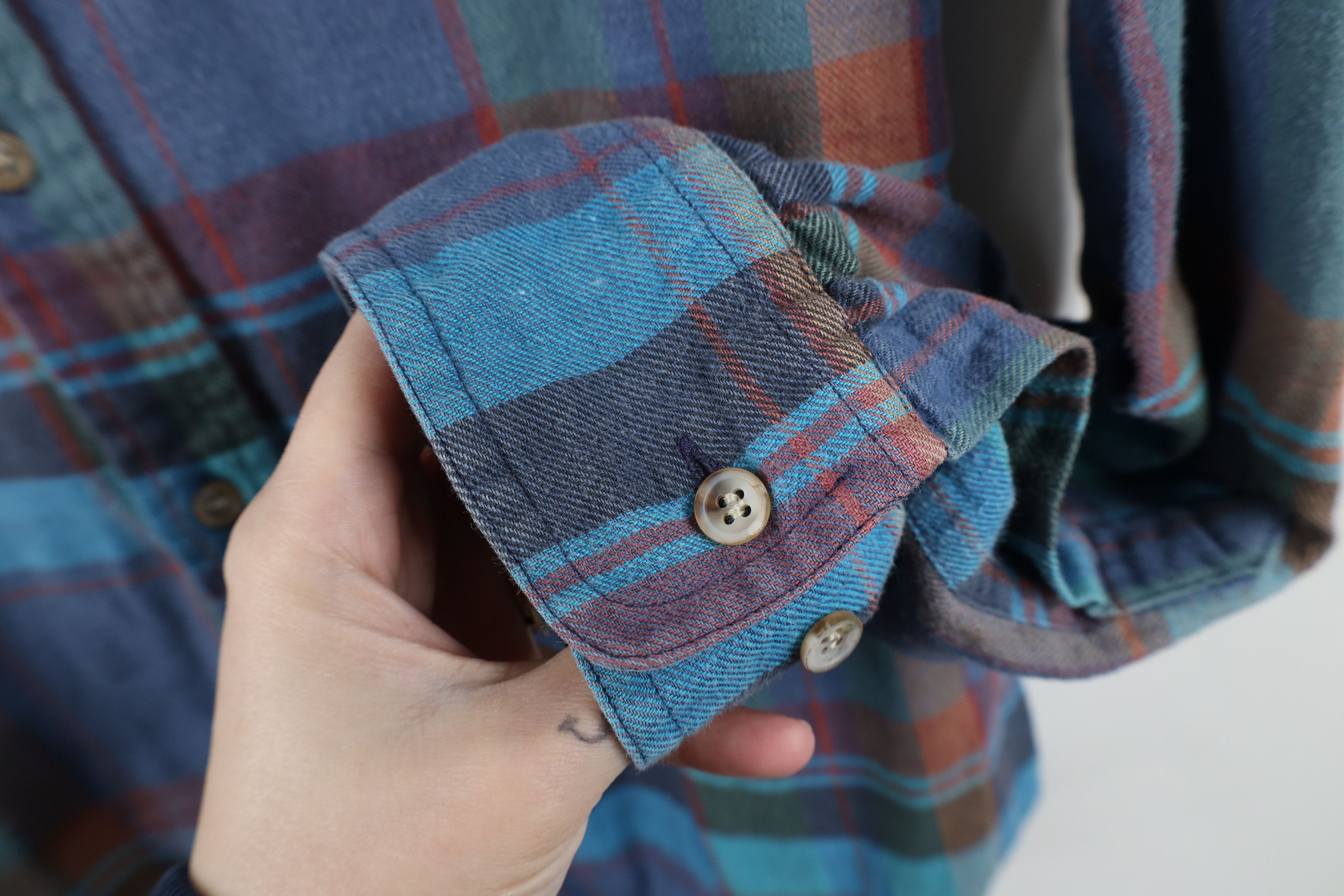Vintage Vintage 90s Streetwear Rainbow Flannel Button Down Shirt Size US M / EU 48-50 / 2 - 4 Thumbnail