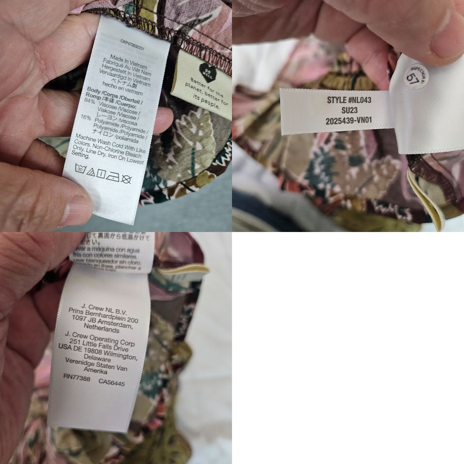 Madewell Madewell Women's Shirt Cap Sleeve Button-Up Brushstroke Monstera Sz M New Multicolor 90s Style Womens Size M / US 6-8 / IT 42-44 - 8 Thumbnail