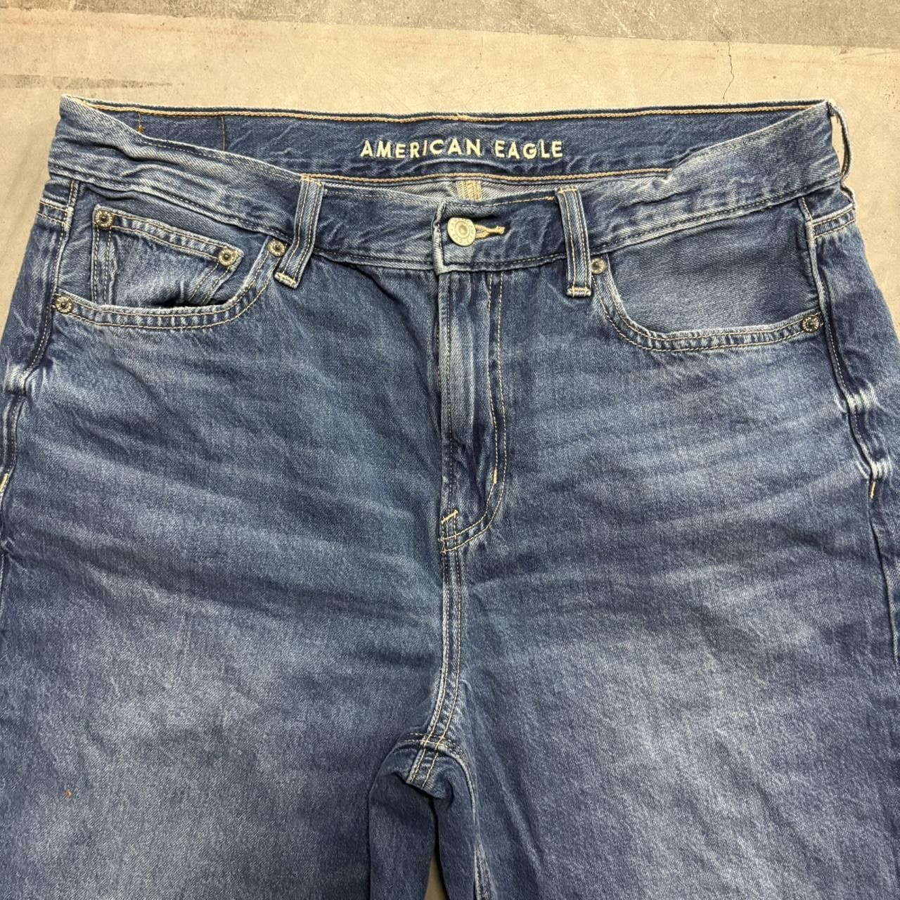 Vintage Crazy Vintage Y2K/2000s Super Baggy WideLeg Dark Blue Wash Denim Jeans! Size US 32 / EU 48 - 4 Thumbnail