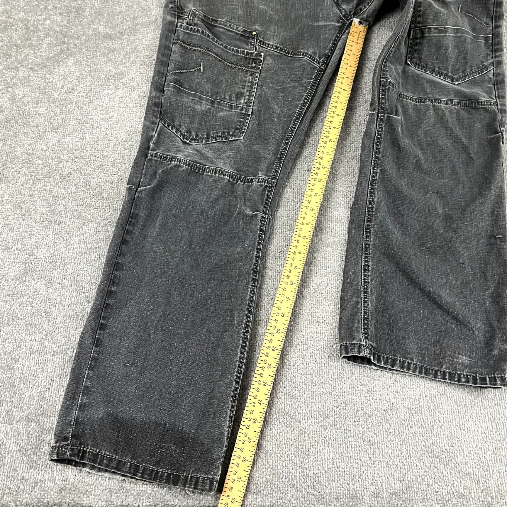 Pepe Jeans PEPE Jeans Mens Jeans 40 x 32 Gray Denim Carpenter Cargo Hip Hop Grunge Skater Rap Y2K Mens Size US 40 / EU 56 - 5 Thumbnail