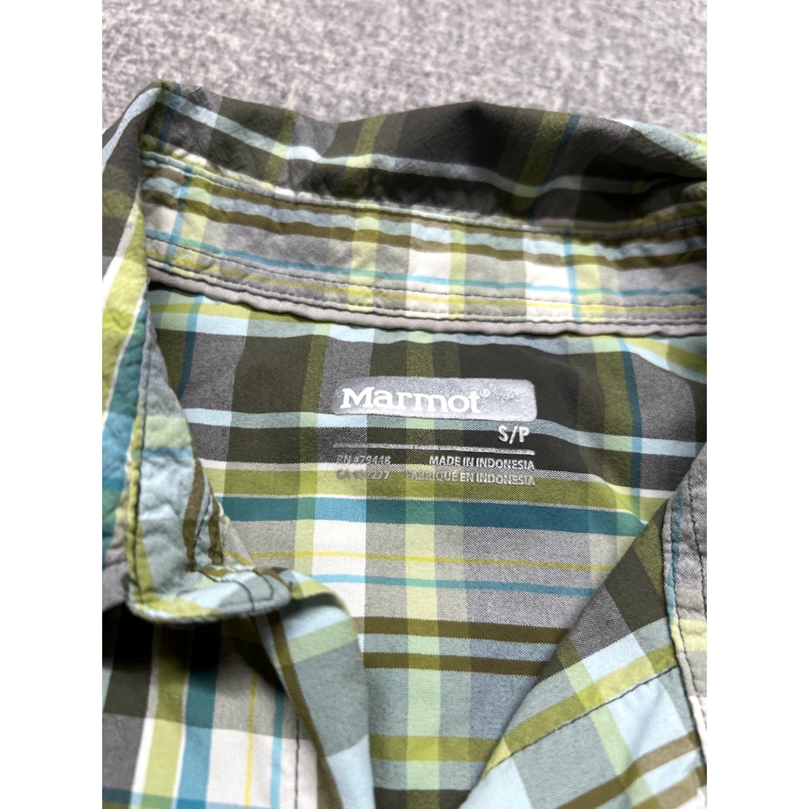 Marmot VINTAGE Marmot Button Up Shirt Mens Small Plaid Short Sleeve Green Size US S / EU 44-46 / 1 - 3 Thumbnail