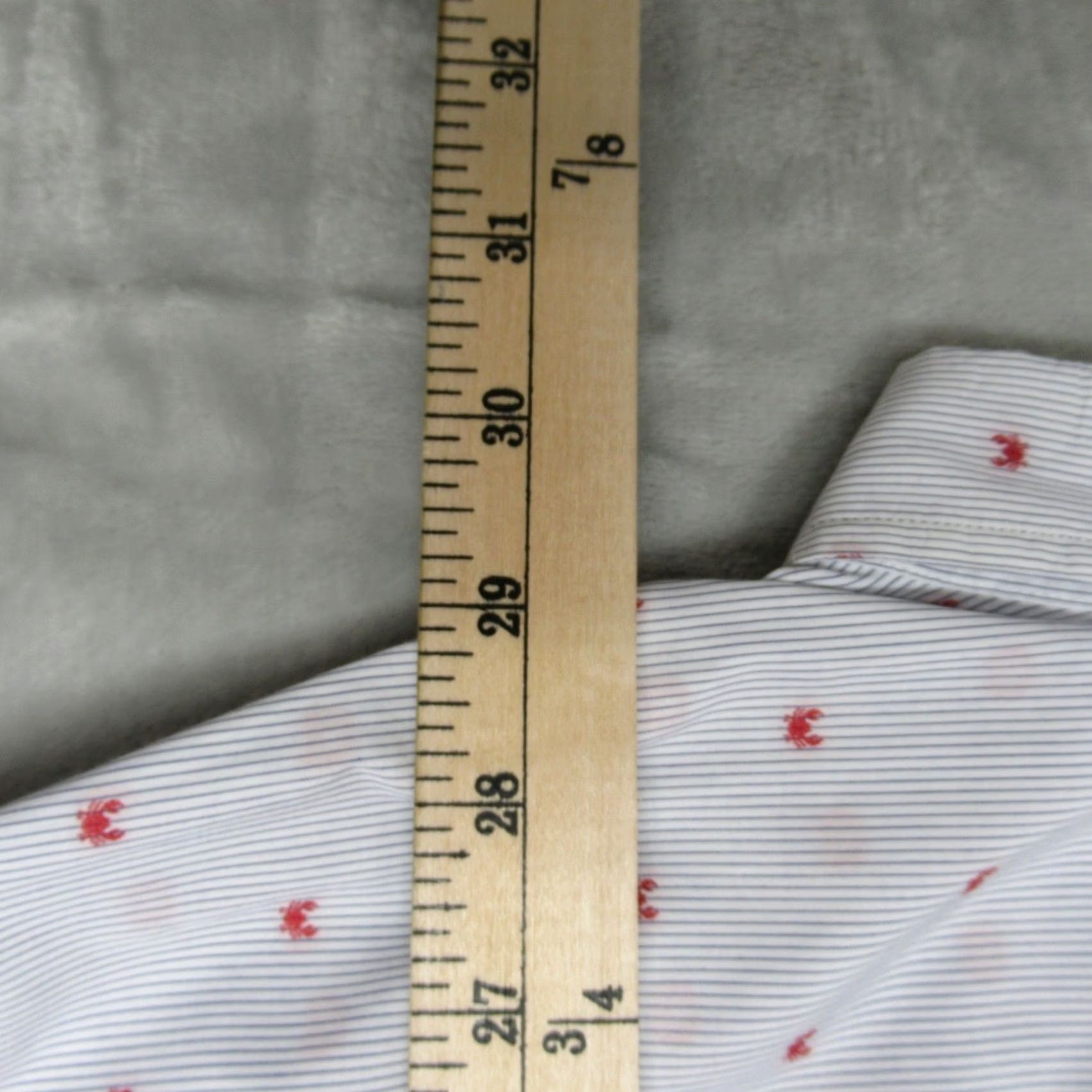 Frank & Eileen Frank Eileen Finbar Shirt Mens L White Blue Stripe Crab Print Button Down Size US L / EU 52-54 / 3 - 7 Thumbnail