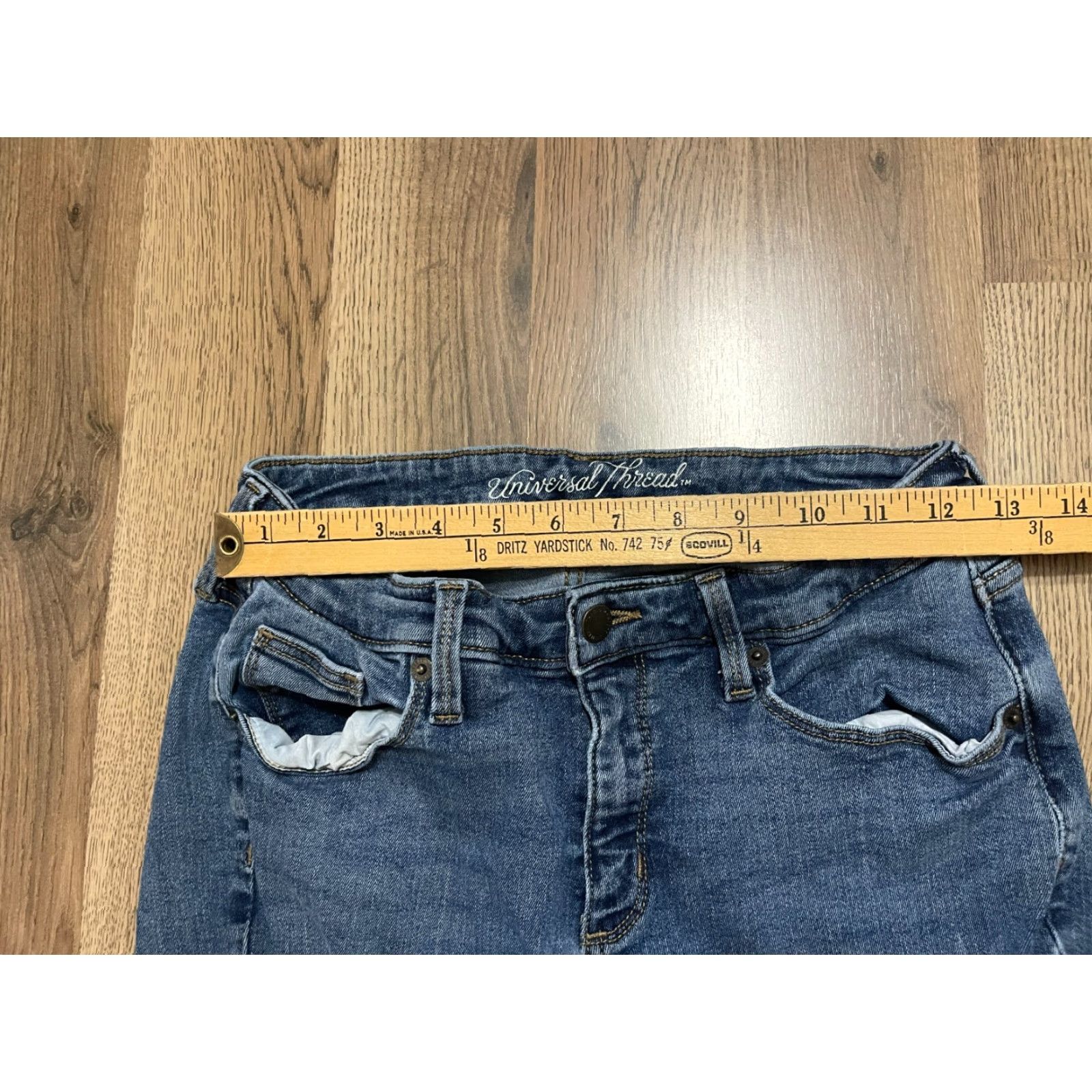 Vintage Universal Thread Jeans Women’s 8/29S Blue Denim Straight Leg Pockets, Regular Fit, Size 8, Cotton Blend, 25in Inseam, : 0 Size 30" / US 8 / IT 44 - 3 Thumbnail
