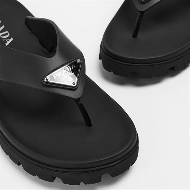 Prada Rubber Thong Sandals Size US 11 / EU 44 - 4 Thumbnail