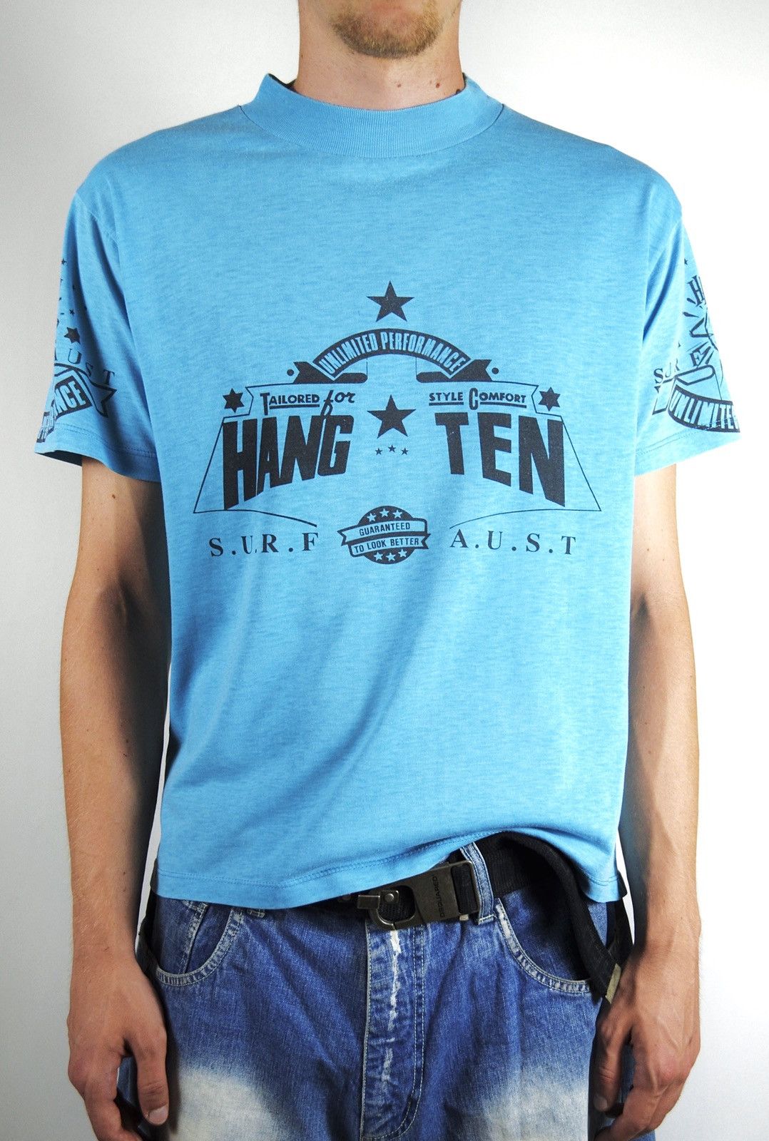 Hang Ten 90s Vintage Hang Ten Big Logo Surfing Australia Tee Size US M / EU 48-50 / 2 - 6 Thumbnail