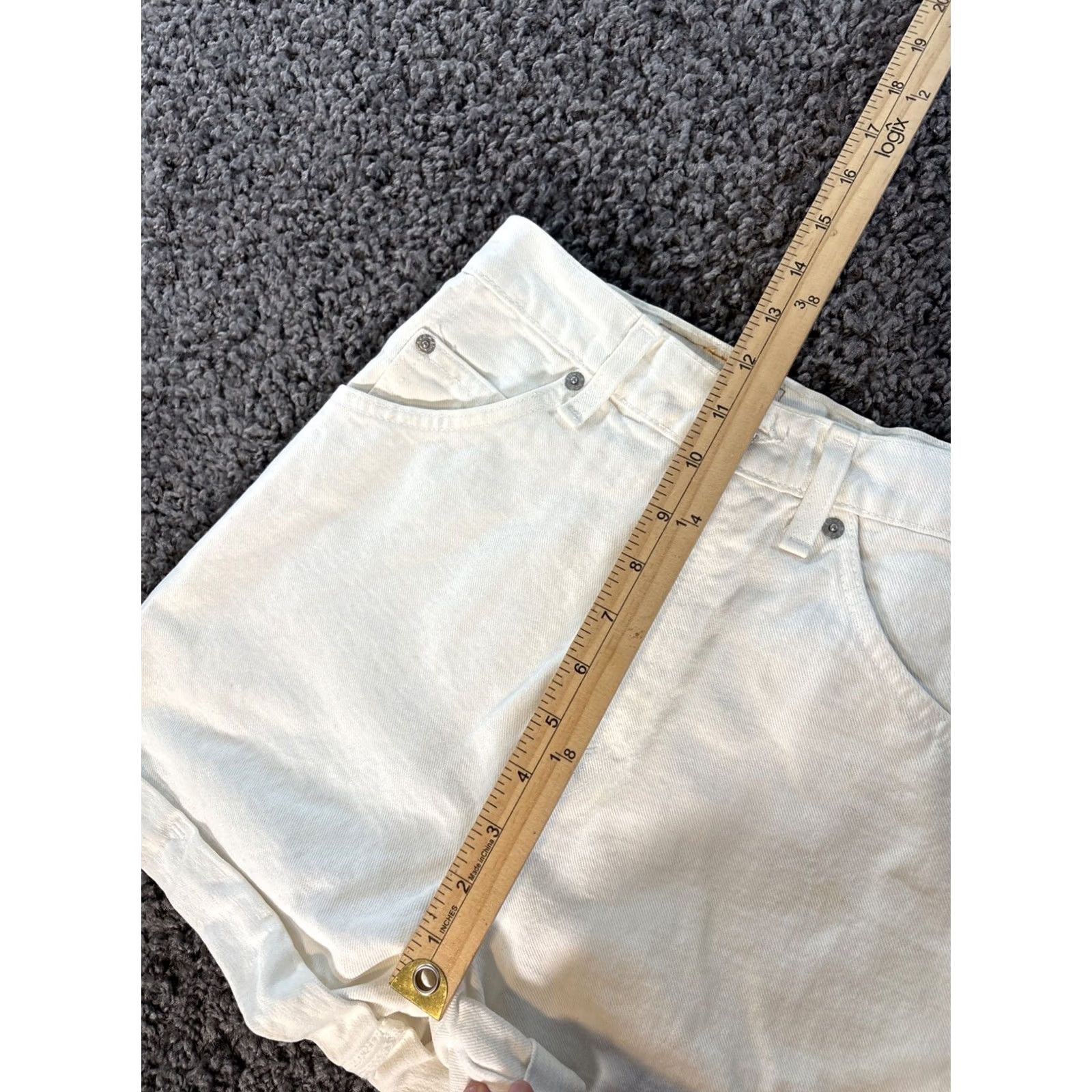 Levi's VINTAGE Levi's 954 Orange Tab Shorts Womens 28 White High Rise Mom Cuffed 90s Womens Size 30" / US 8 / IT 44 - 4 Thumbnail