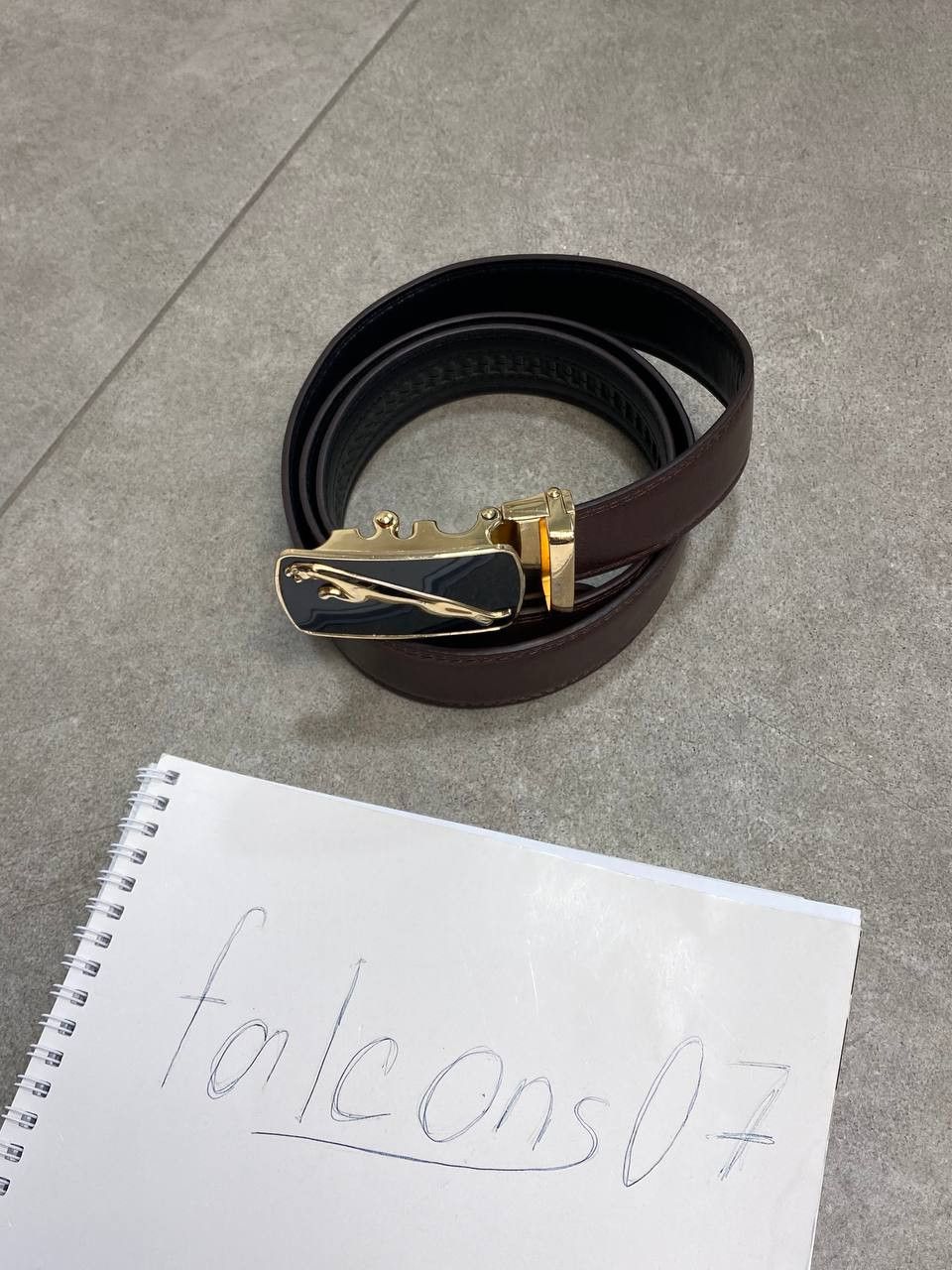 Other Vintage Jaguar Logo Leather Belt Size ONE SIZE - 2 Thumbnail