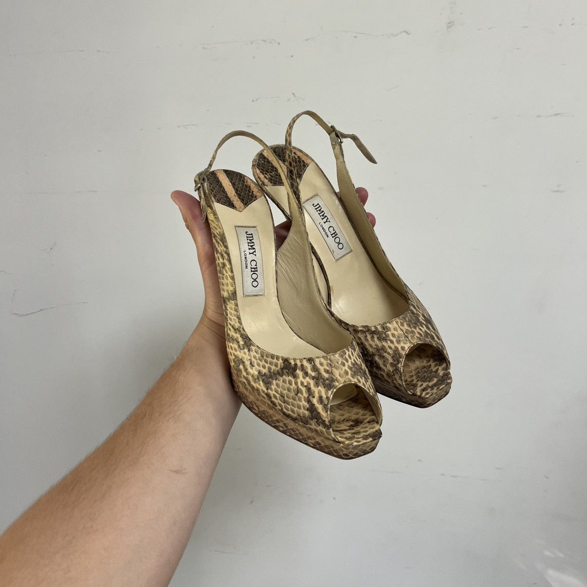 Jimmy Choo High Heels Sneak Skin Luxury