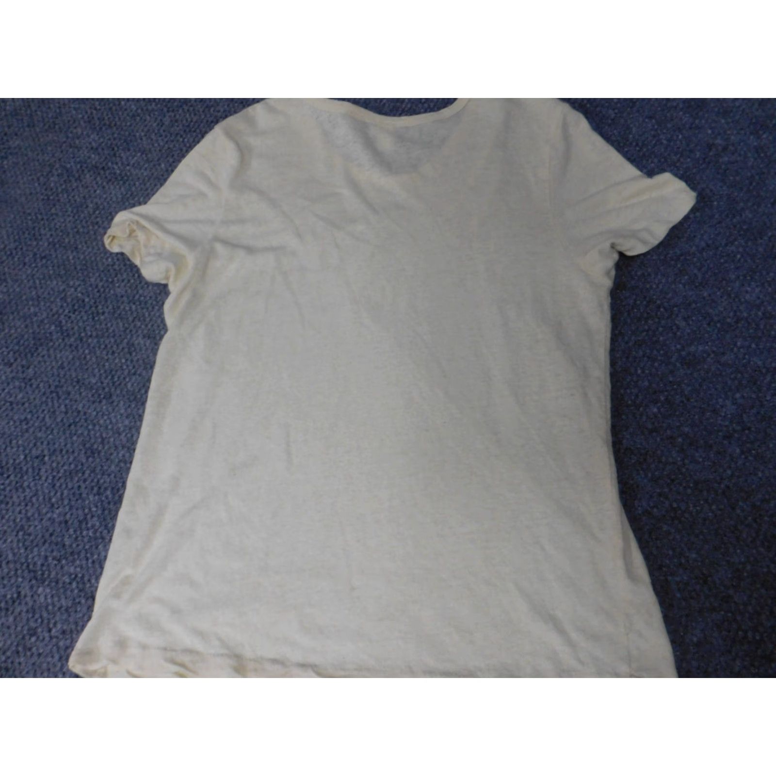 DKNY DKNY Womens Blouse L Yellow Cap Sleeve Crew Neck Pullover Short Sleeve Solid Ruffle Casual Regular Women Clothing Size L / US 10 / IT 46 - 7 Thumbnail