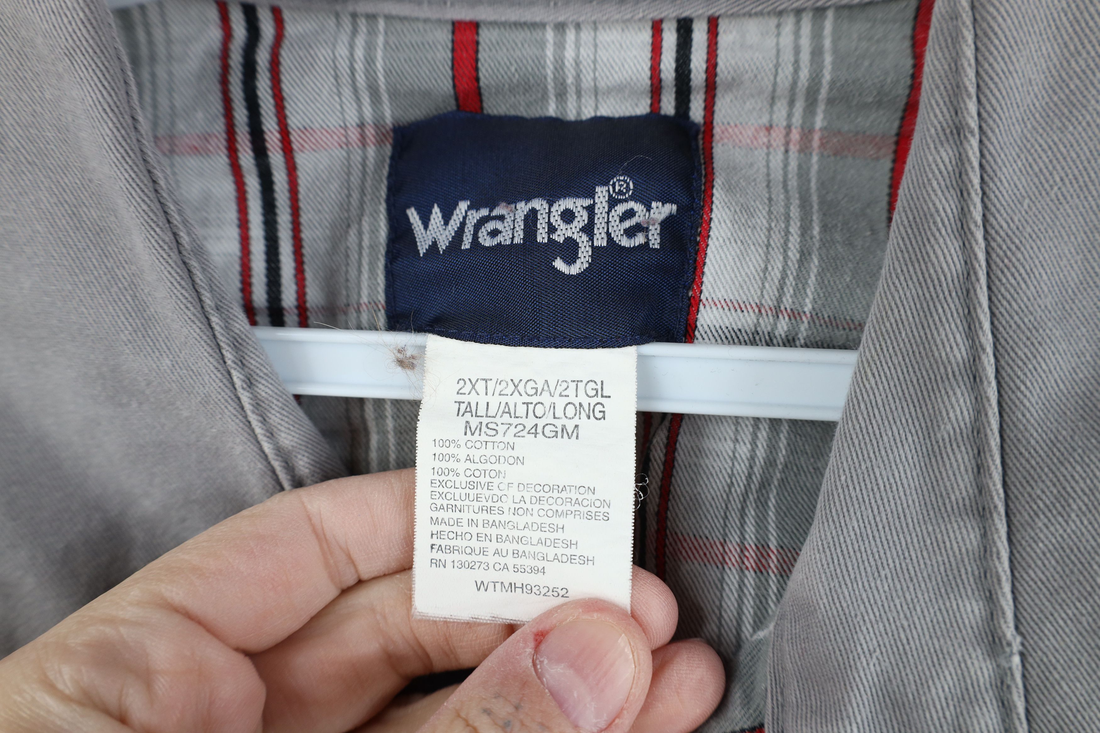 Wrangler Vintage 90s Wrangler Western Rodeo Cowboy Button Shirt Plaid Size US XXL / EU 58 / 5 - 11 Thumbnail