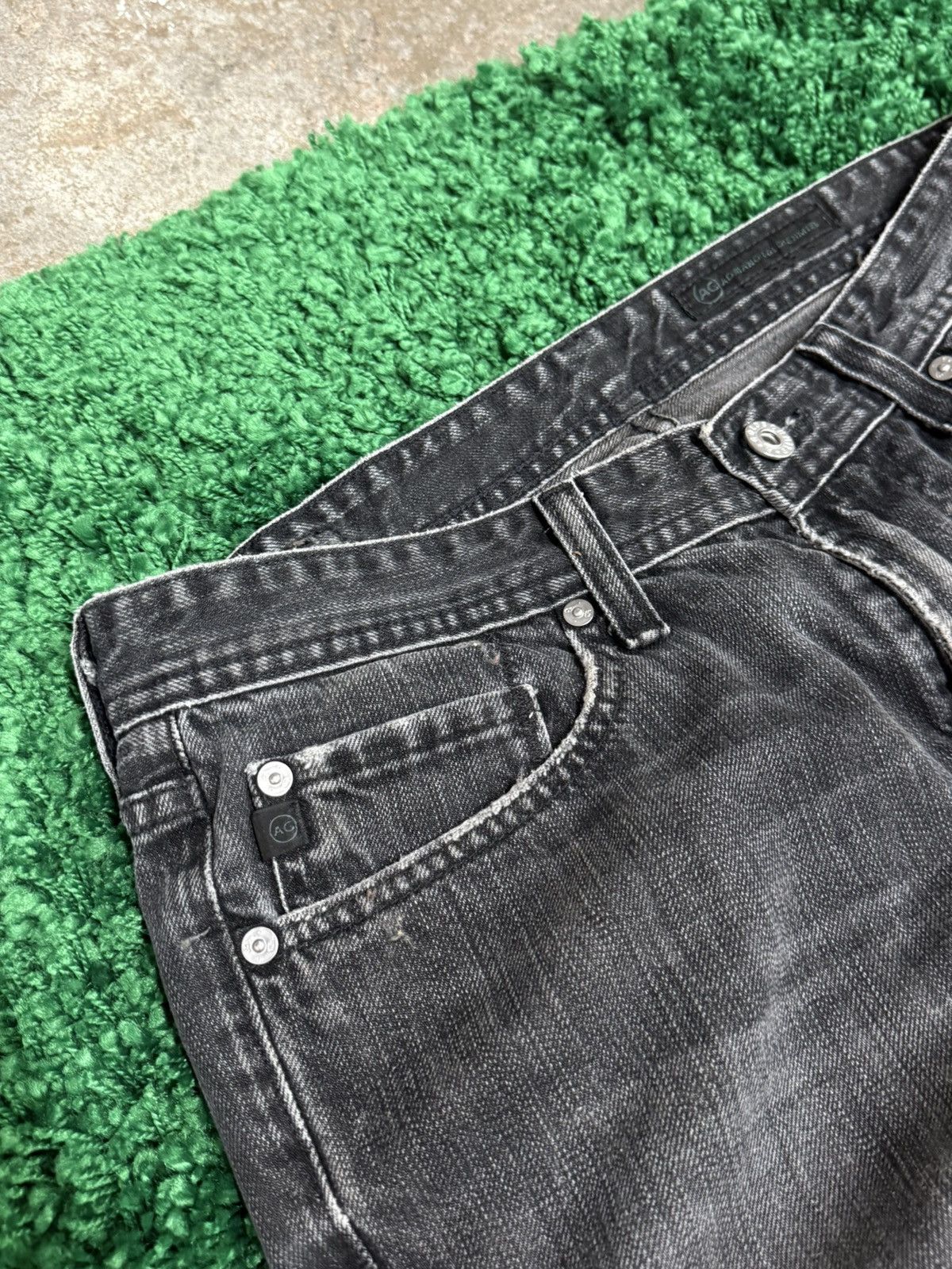 AG Adriano Goldschmied AG Adrriano Goldschmeid Distressed Grey Black Denim Jeans 32 Size US 32 / EU 48 - 3 Thumbnail