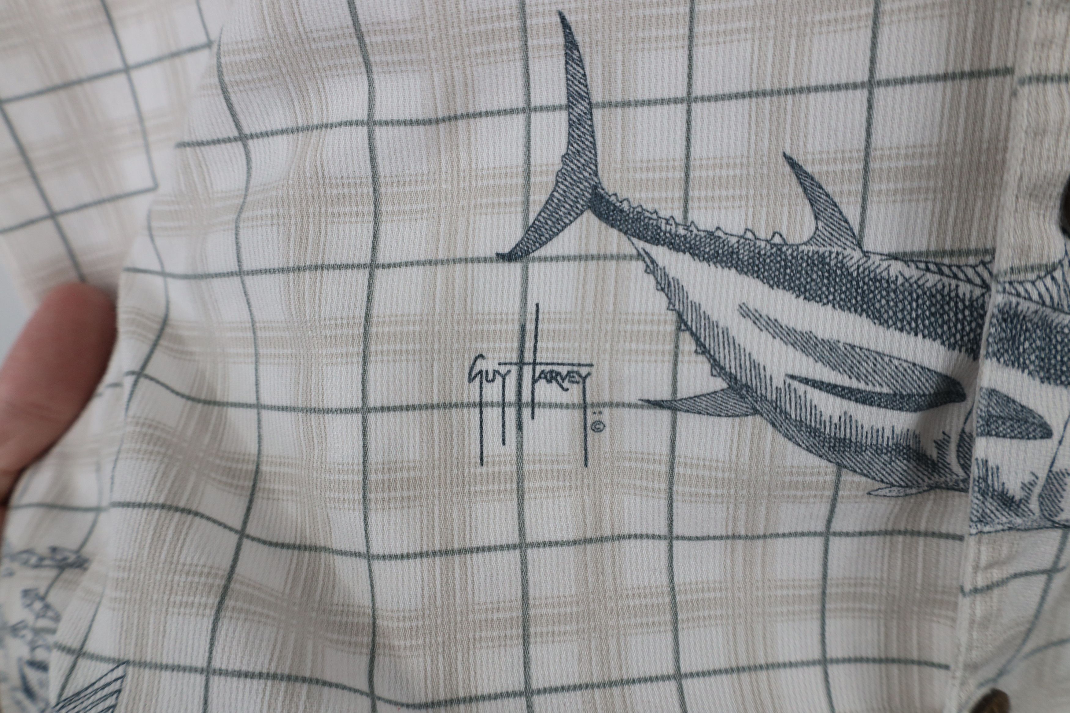Vintage Vintage Guy Harvey Aftco Print Short Sleeve Button Shirt Size US L / EU 52-54 / 3 - 6 Thumbnail