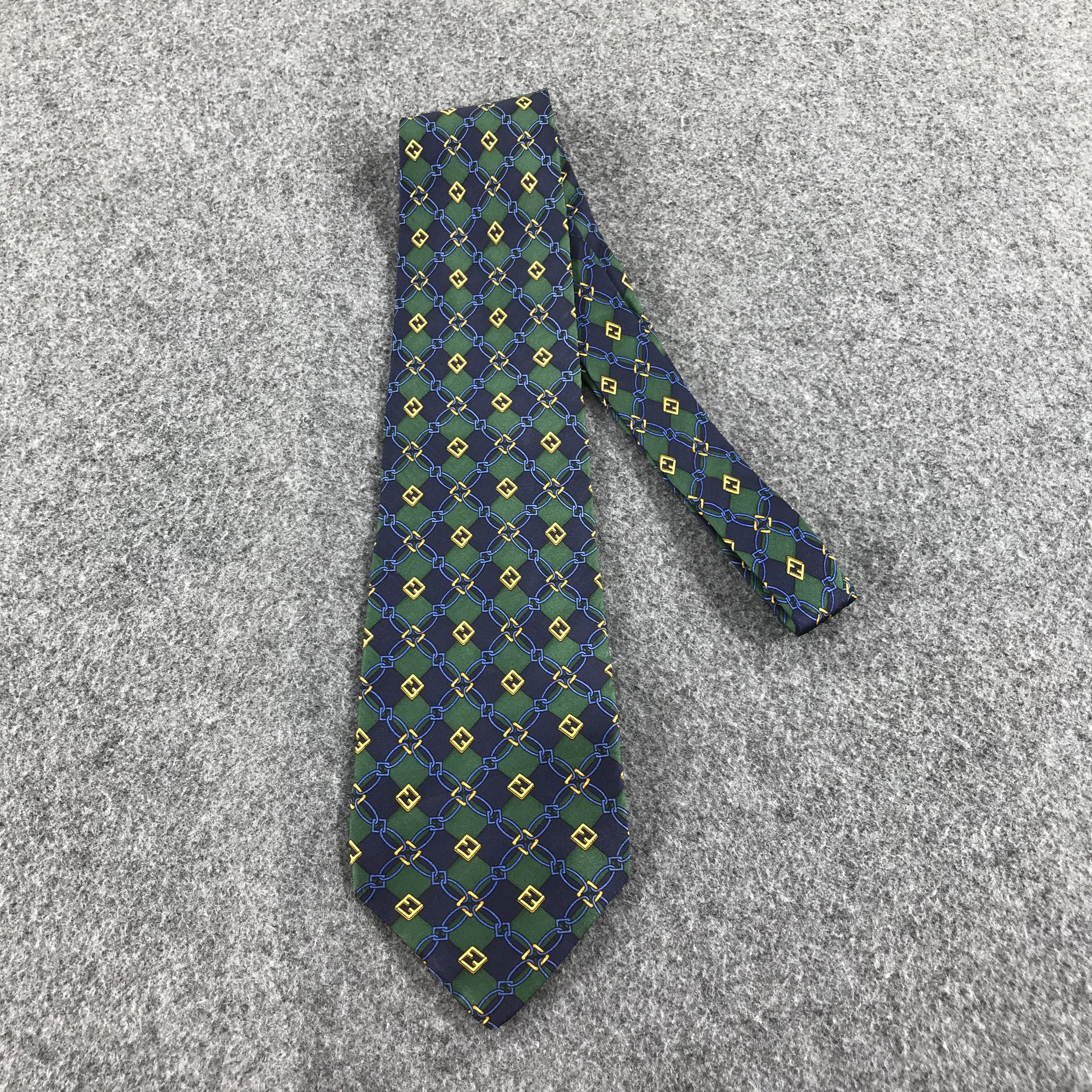Fendi × Vintage Vintage Fendi Monogram Silk Neck Ties T11 Size ONE SIZE - 1 Thumbnail