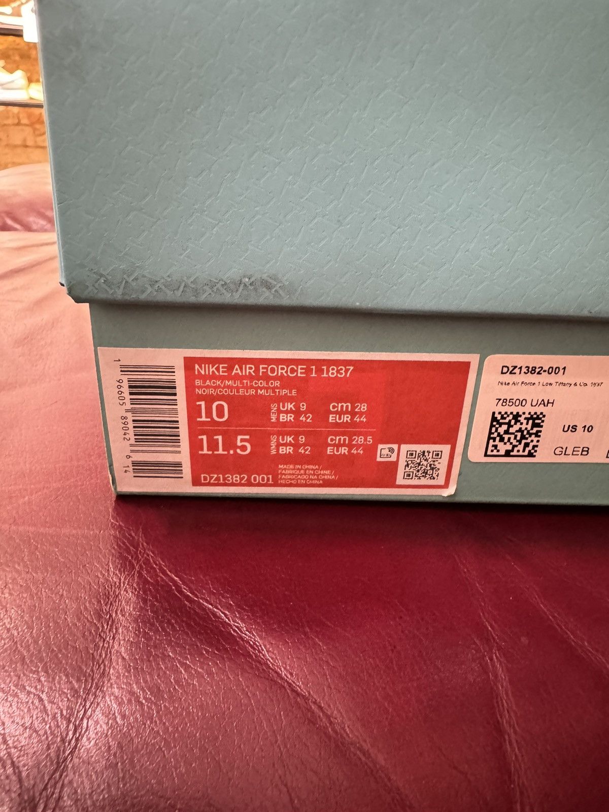 Nike × Tiffany & Co. Nike air force 1 low Tiffany & Co 1837 Size US 10 / EU 43 - 7 Thumbnail