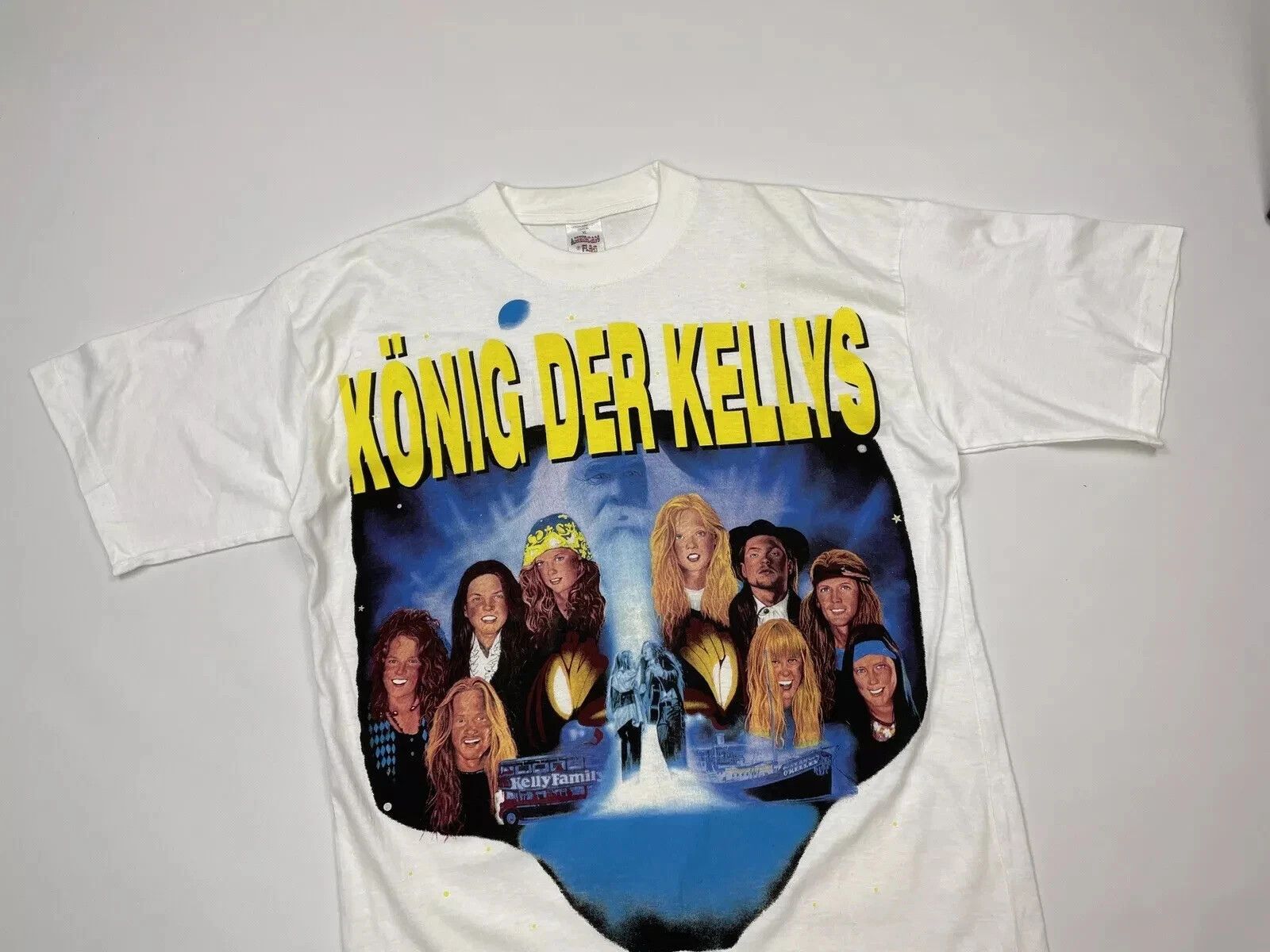 Vintage VINTAGE 1990s THE KELLY FAMILY KONIG DER KELLYS ROCK SHIRT Size US XL / EU 56 / 4 - 3 Thumbnail