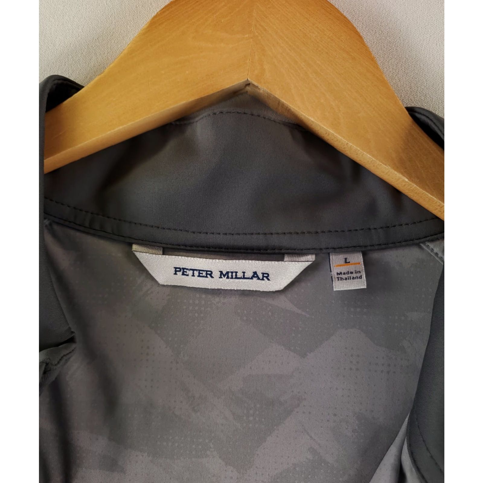Peter Millar Peter Millar Jacket Full Zip Endeavor Elite Hybrid Gray Long Sleeve Mens L Windbreaker Gray Mens L Size US L / EU 52-54 / 3 - 3 Thumbnail