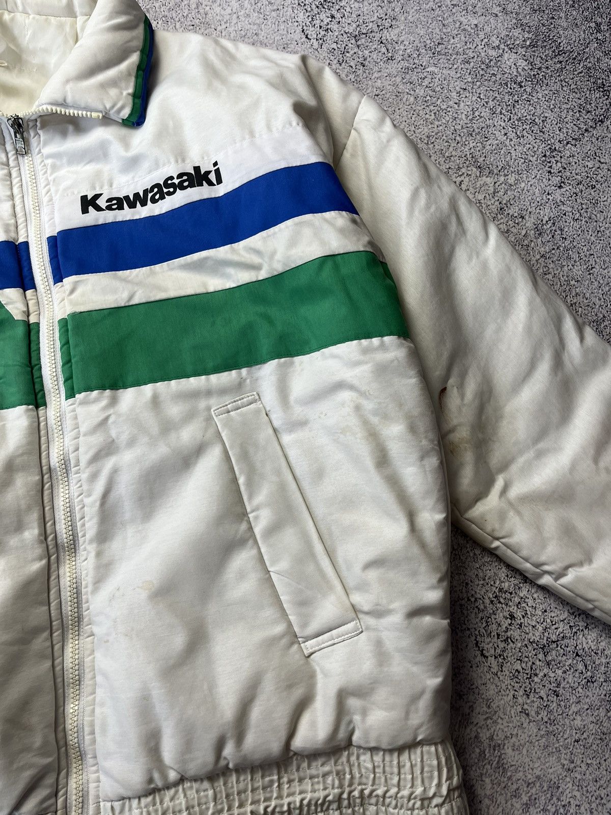 Vintage RARE Kawasaki Moto Y2K Racing Rider Naked Jacket Size US M / EU 48-50 / 2 - 15 Thumbnail