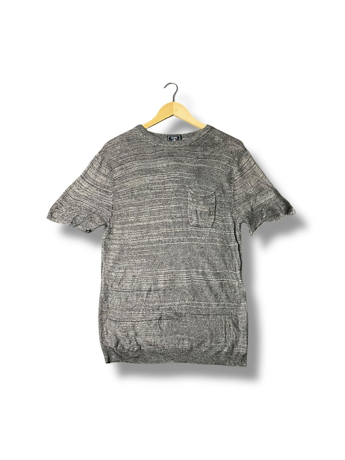 Japanese Brand × SHIPS × Vintage Ships x Japanese Brand Knitted Short Sleeve Shirt(43) Size US S / EU 44-46 / 1 - 1 Thumbnail