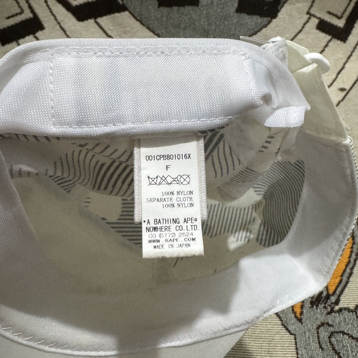 Bape A Bathing Ape White Camo Cap Snapback 6 panel Hat Size ONE SIZE - 7 Thumbnail