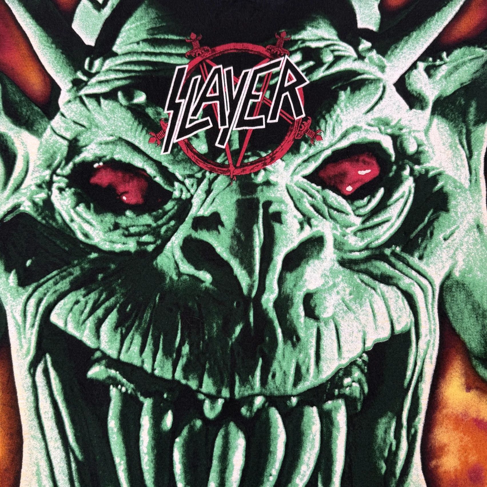 Roots VTG Slayer Demon Root of Evil Men's XL Tour Tee Winterland EUC Crew Neck Multicolor 1996 Licensed GRAIL Green Demon: AOP Root of Evil 1996 Size US XL / EU 56 / 4 - 3 Thumbnail