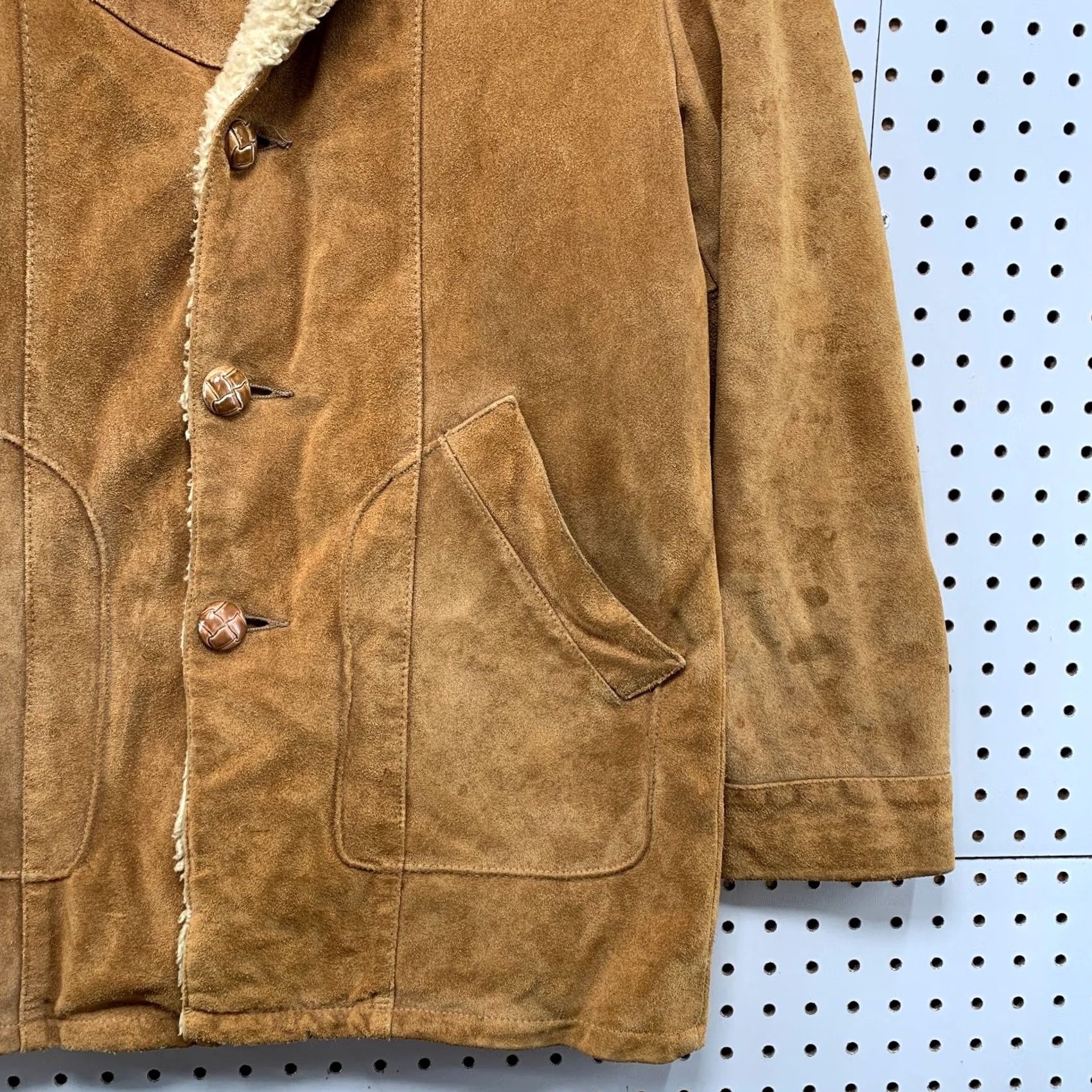 Vintage Startown Vintage Coat Suede Button 38 Brown Men Coat Casual Winter 38 Mens Suede Leather Vintage Startown USA Size US XXS / EU 40 - 6 Thumbnail
