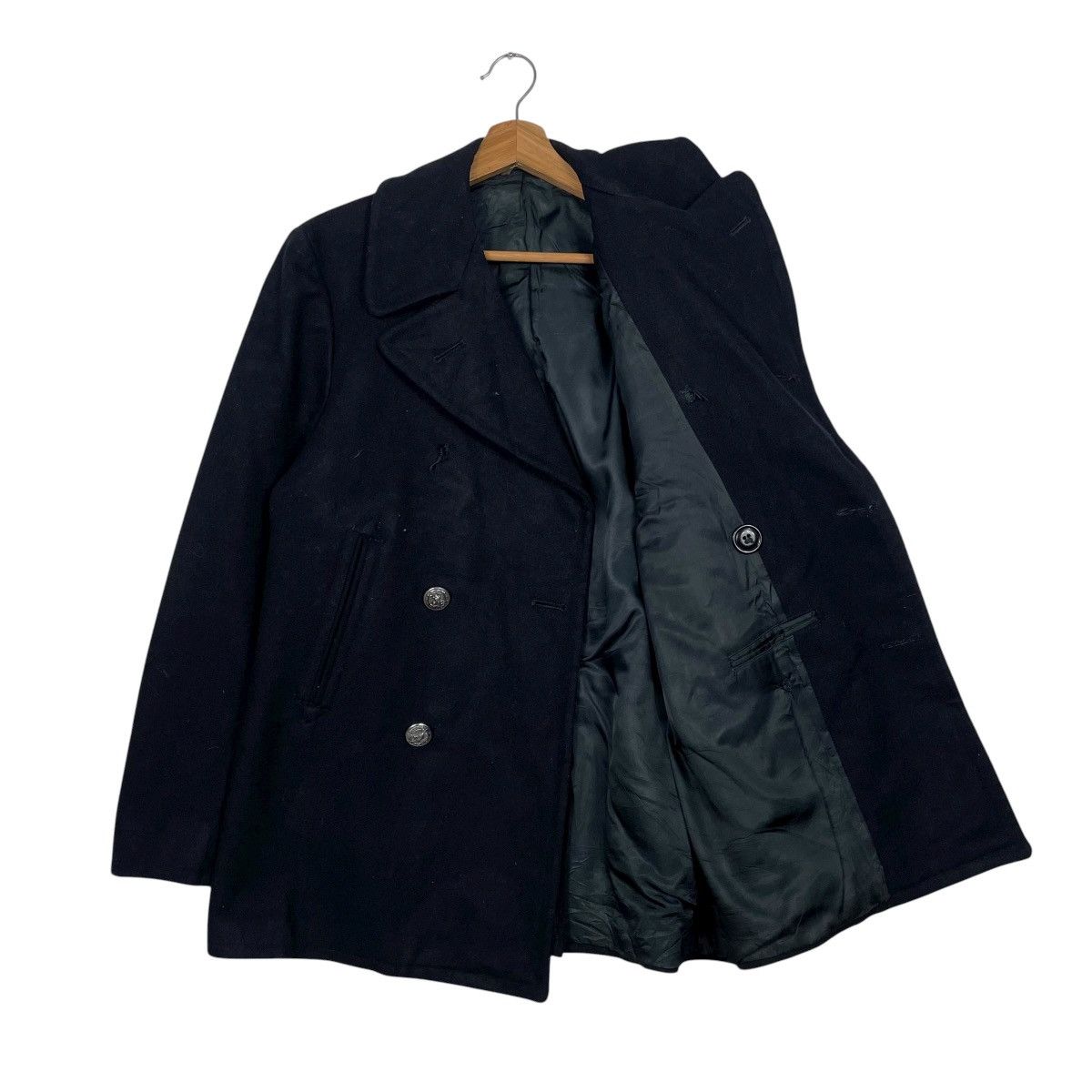 Vintage Vintage 70s US Navy Wool Peacoat Size US S / EU 44-46 / 1 - 9 Thumbnail
