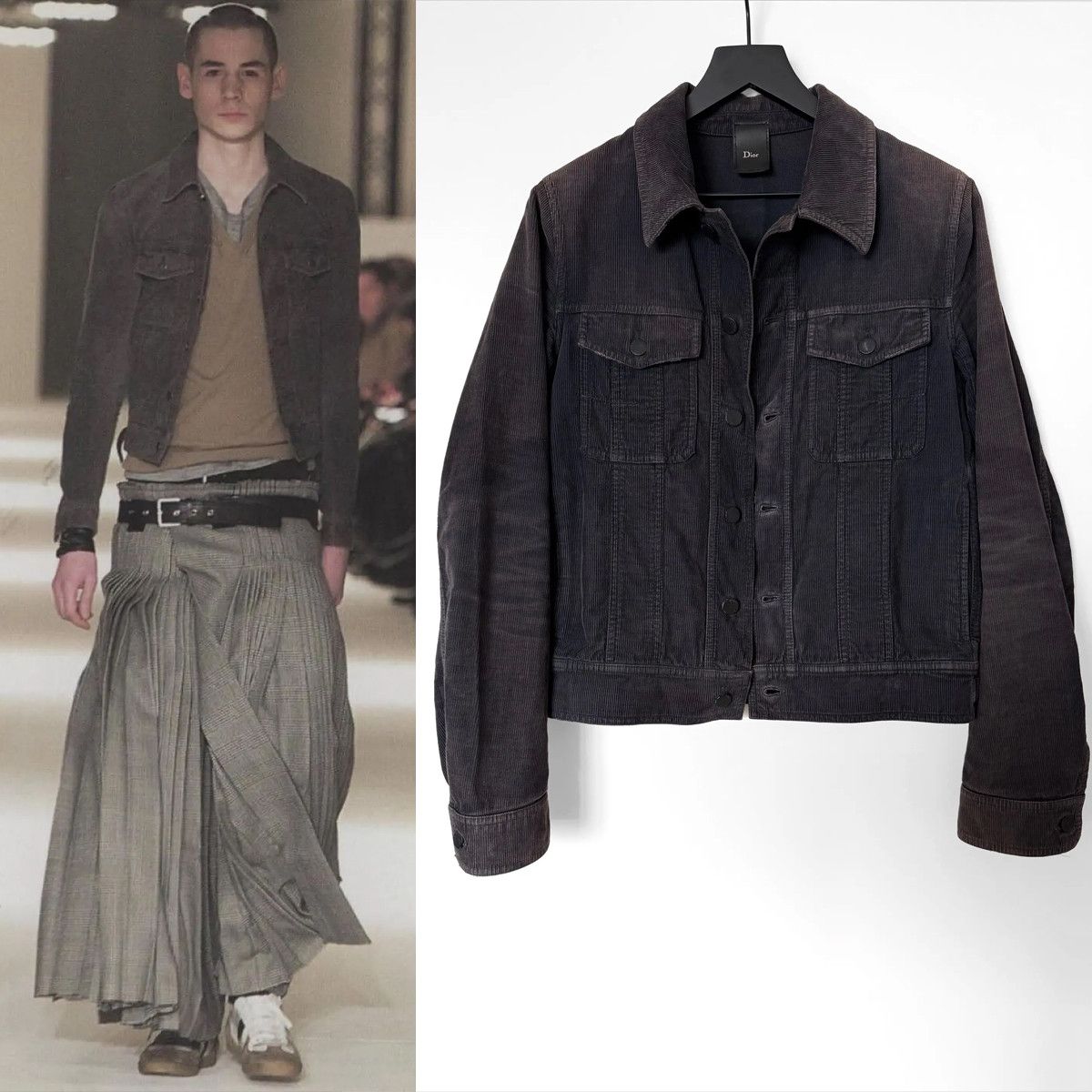 Dior × Hedi Slimane AW04 VotC Corduroy Trucker Jacket | Grailed